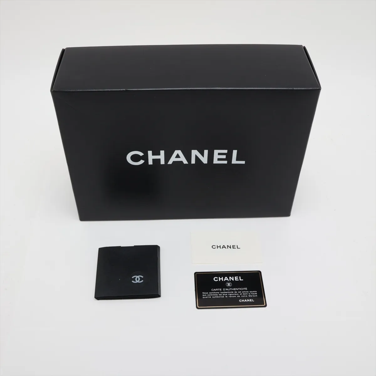 Mademoiselle Lambskin Clutch Bag, Black with Silver Hardware, 10375553 (Serial Number in the 10s) — view 7