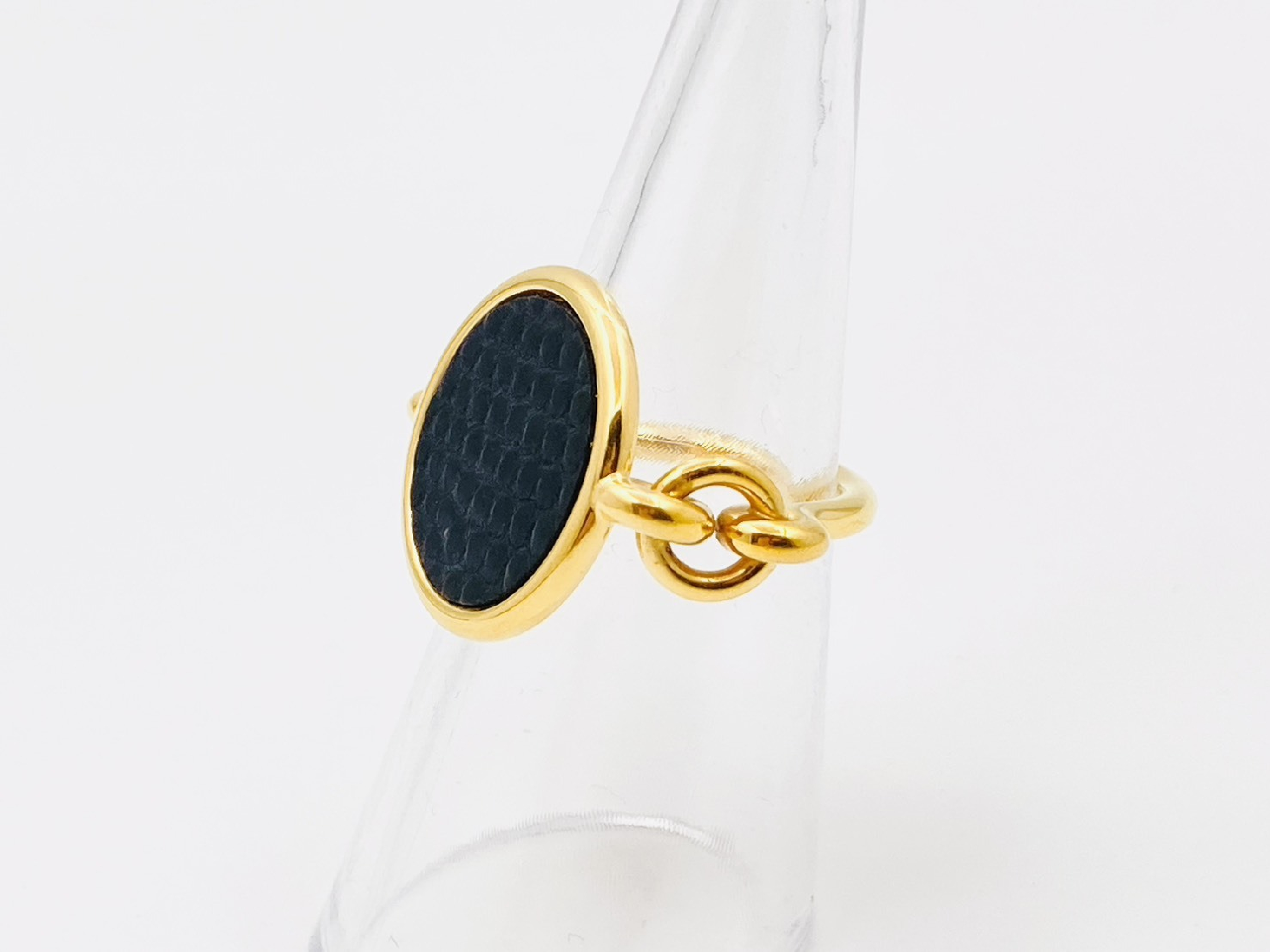 Heritage Equestre PM Lizard Ring T52 Black x Gold Ring — view 2