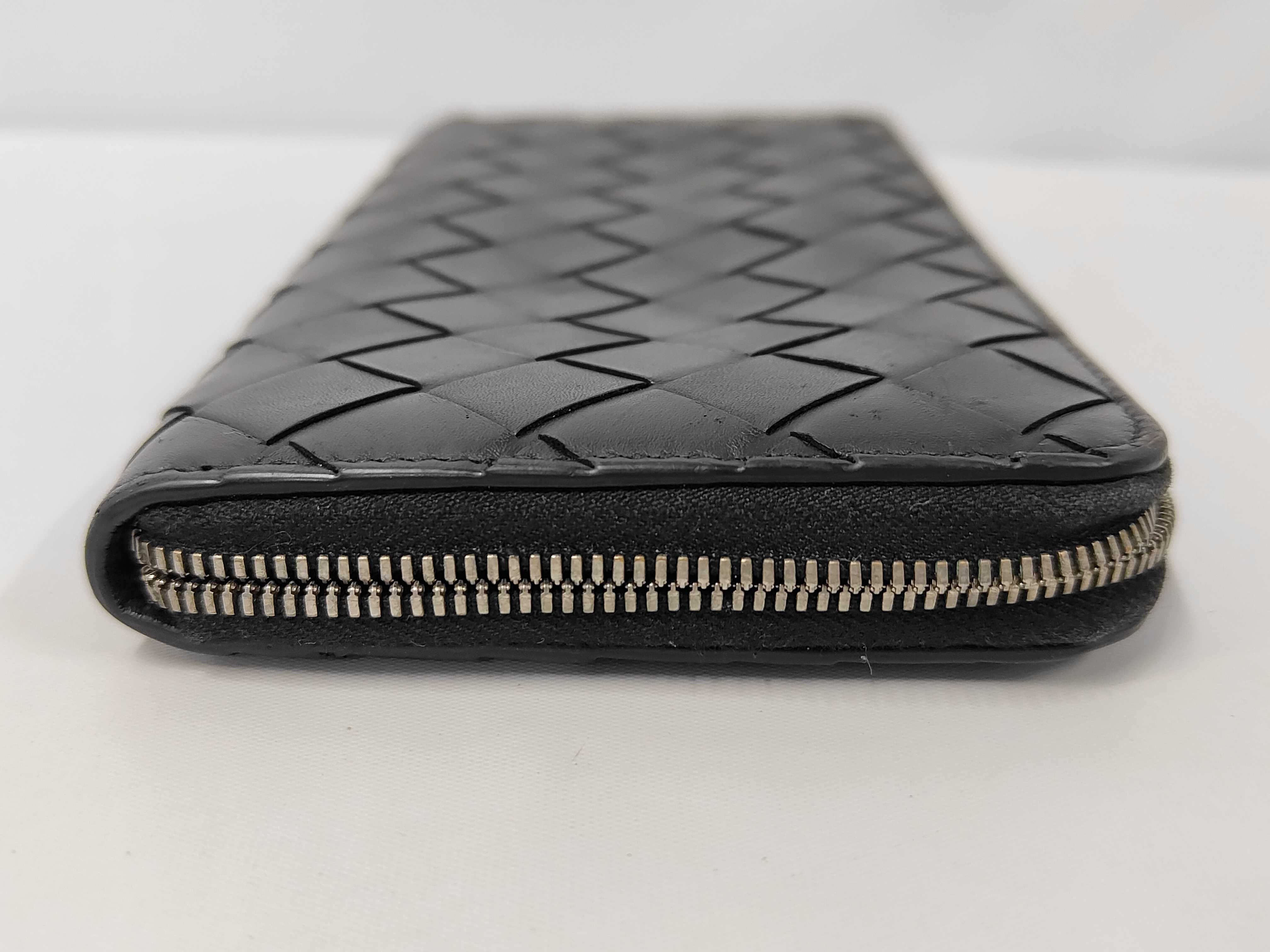 Intrecciato Zippy Wallet Black — view 5