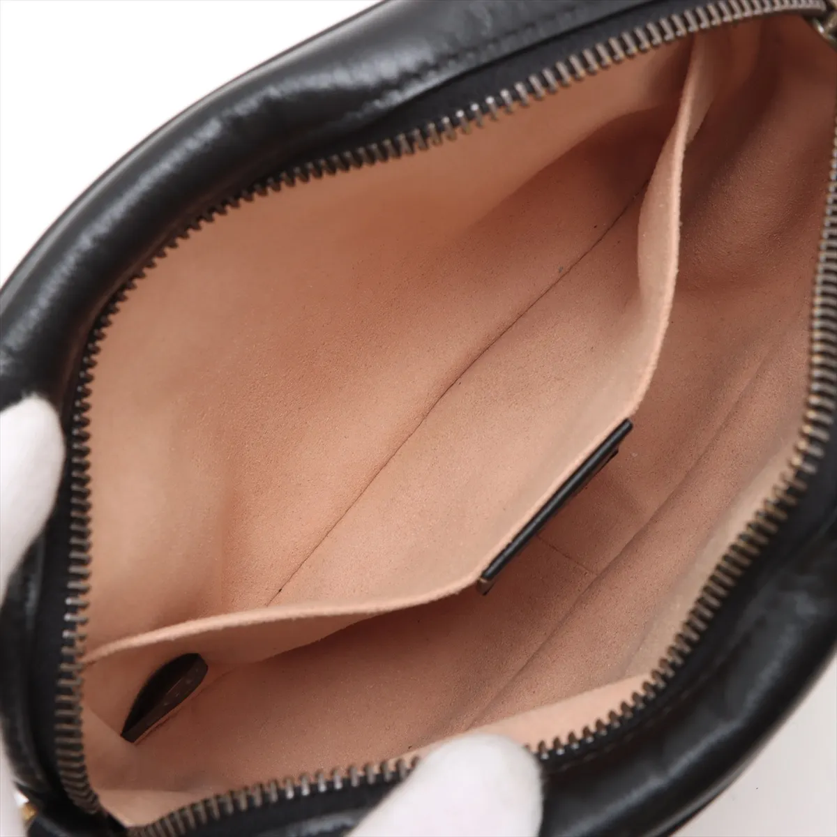 GG Marmont Leather Chain Shoulder Bag Black 448065 — view 7