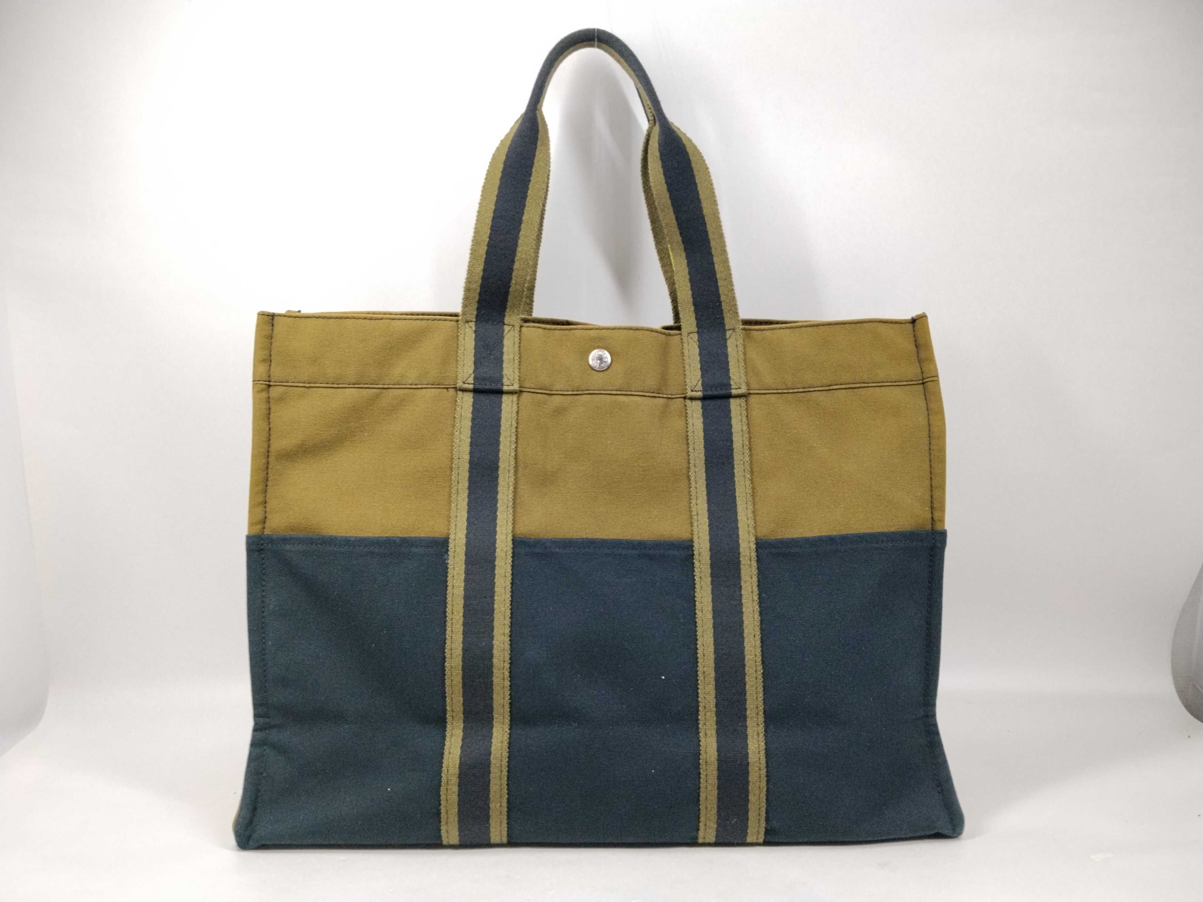 Fourre-Tout handbag, canvas, khaki x black tote bag