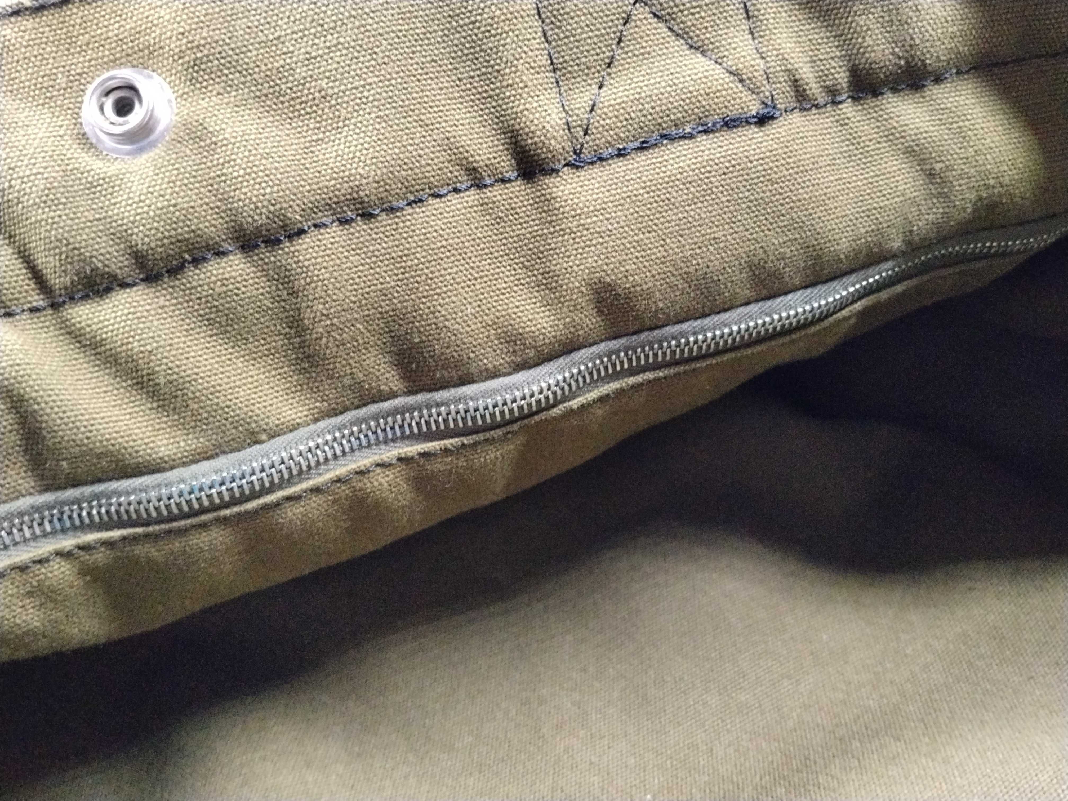 Fourre-Tout handbag, canvas, khaki x black tote bag — view 13