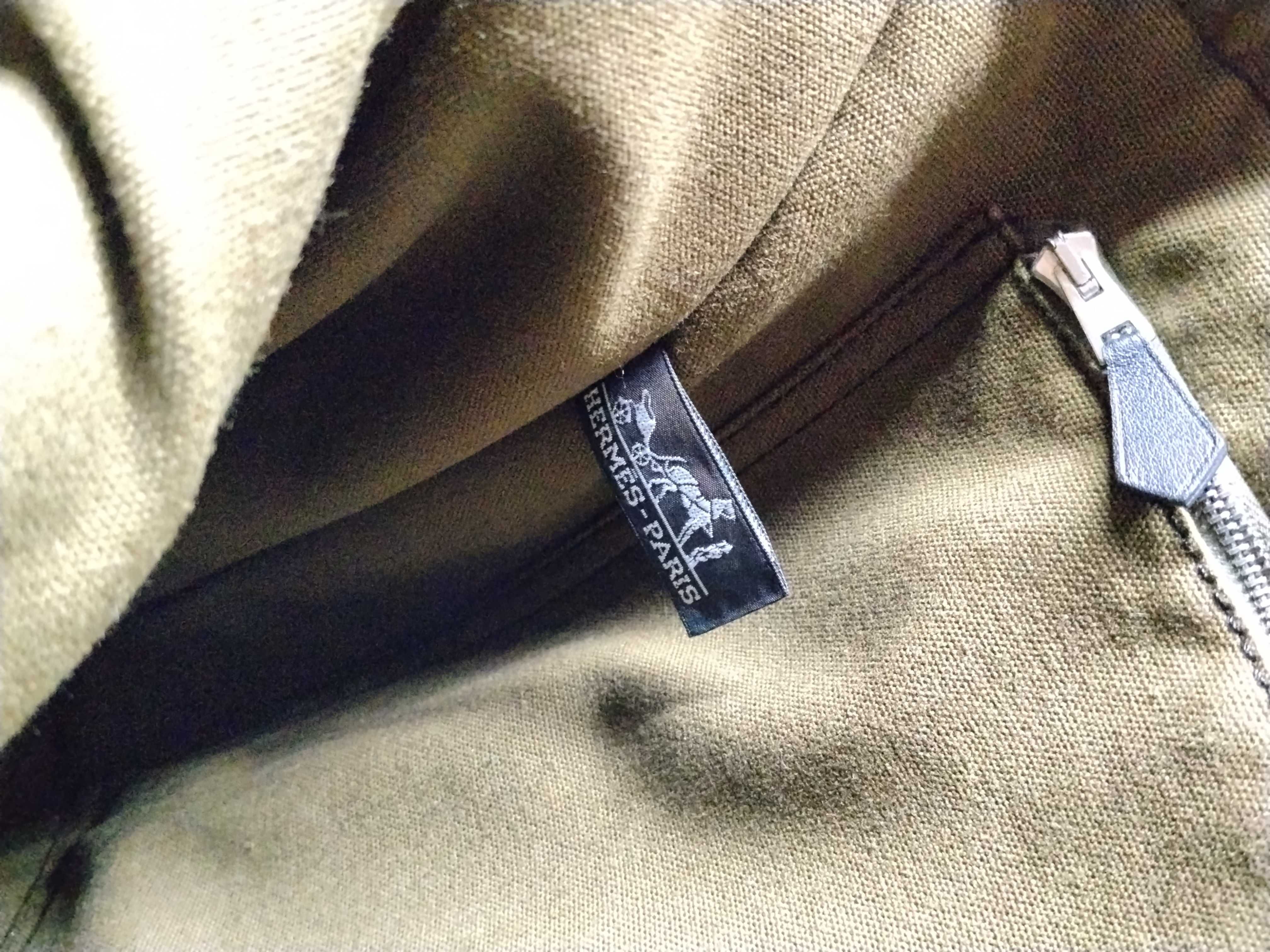 Fourre-Tout handbag, canvas, khaki x black tote bag — view 14