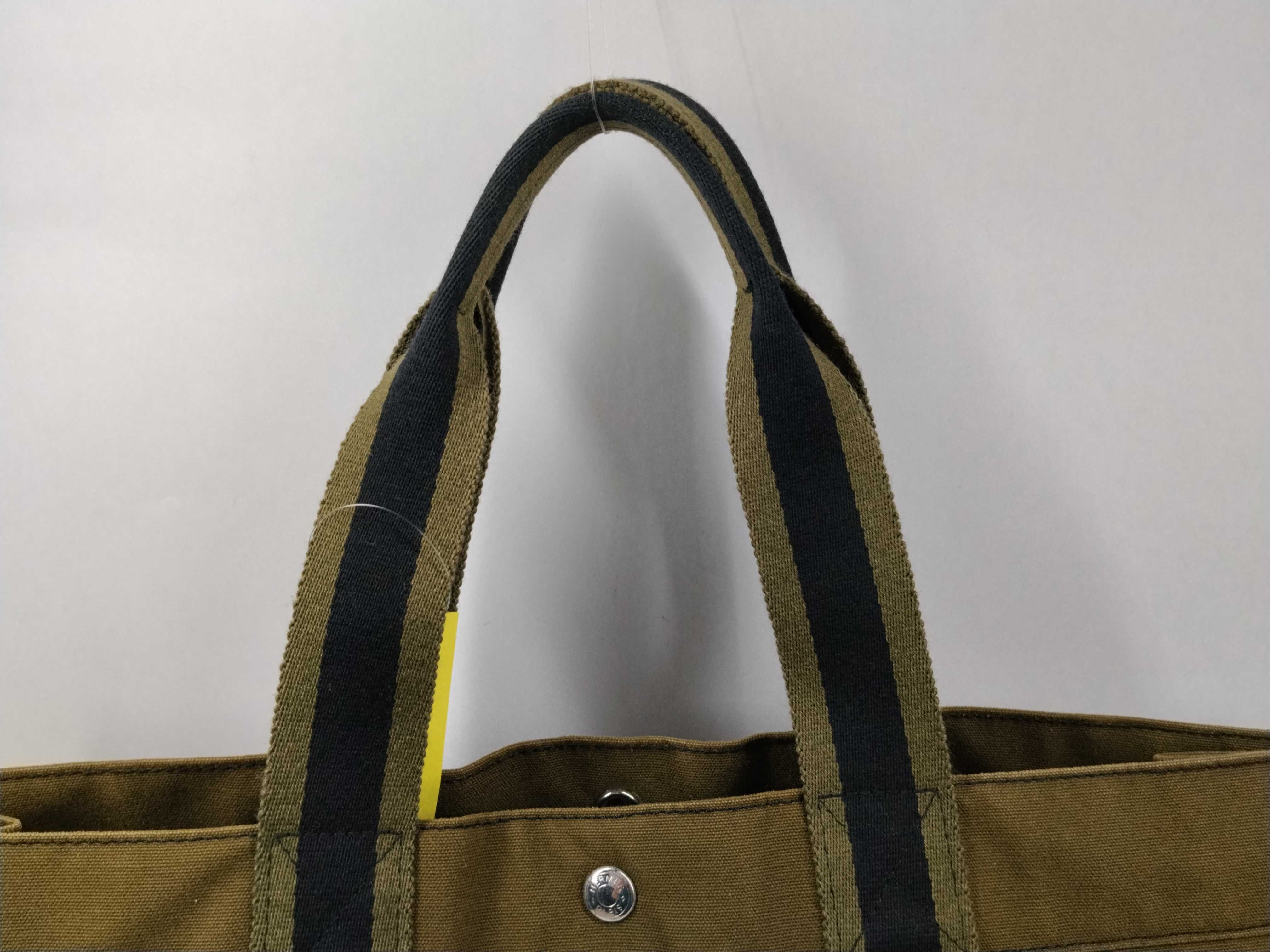 Fourre-Tout handbag, canvas, khaki x black tote bag — view 4