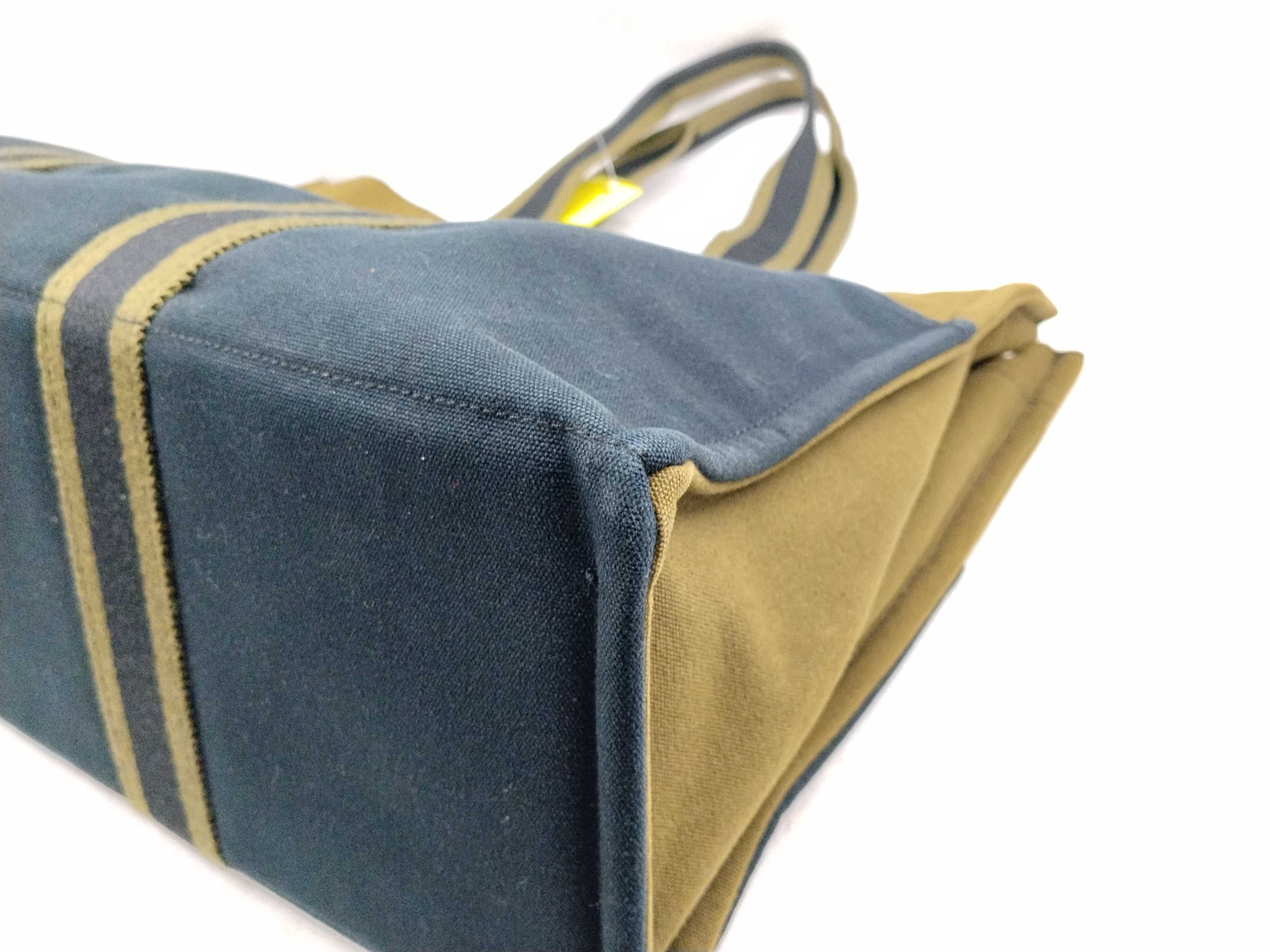 Fourre-Tout handbag, canvas, khaki x black tote bag — view 6