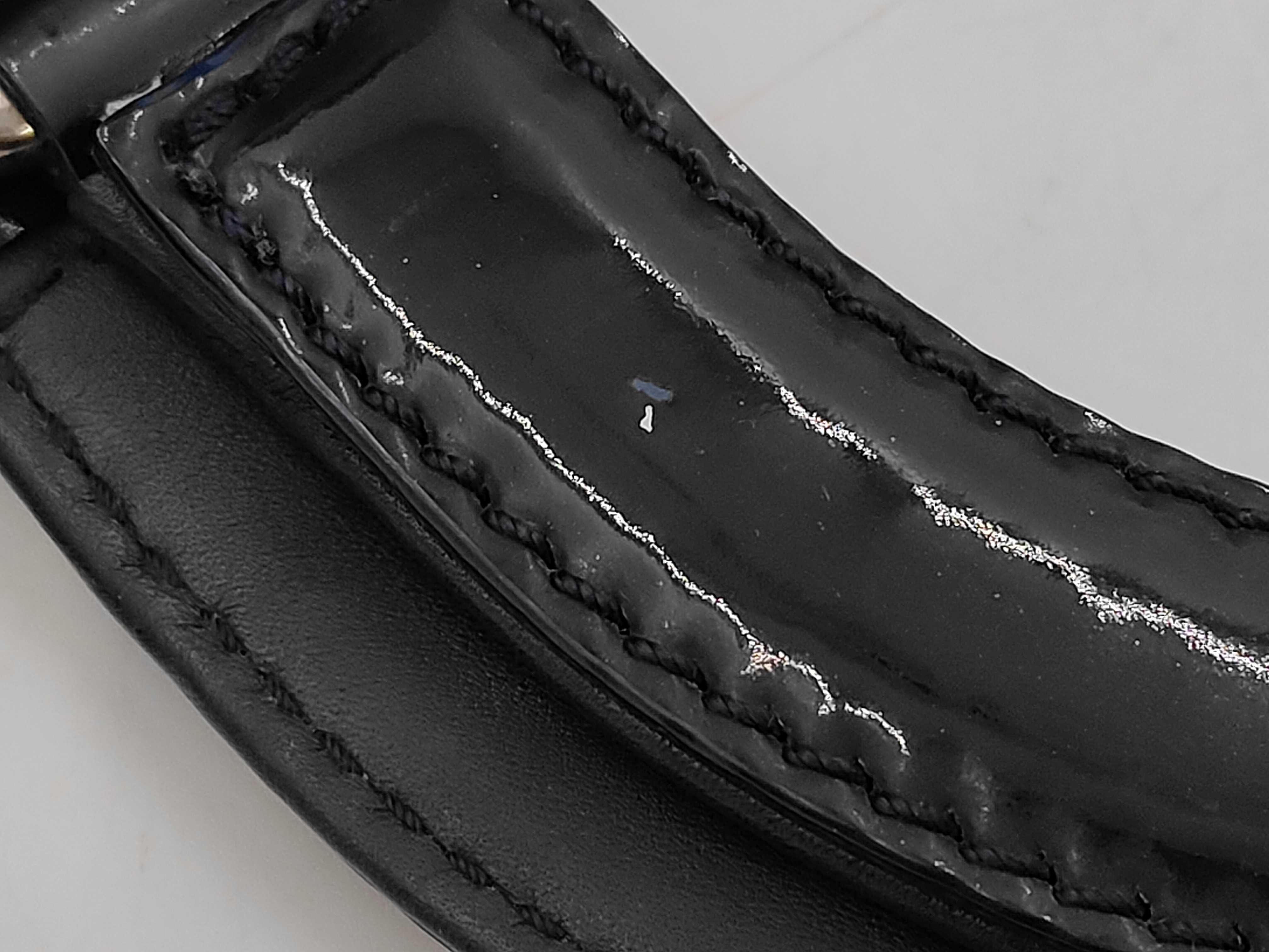 Coco Mark Patent Leather Handbag Tote Bag (with serial number sticker) — view 4