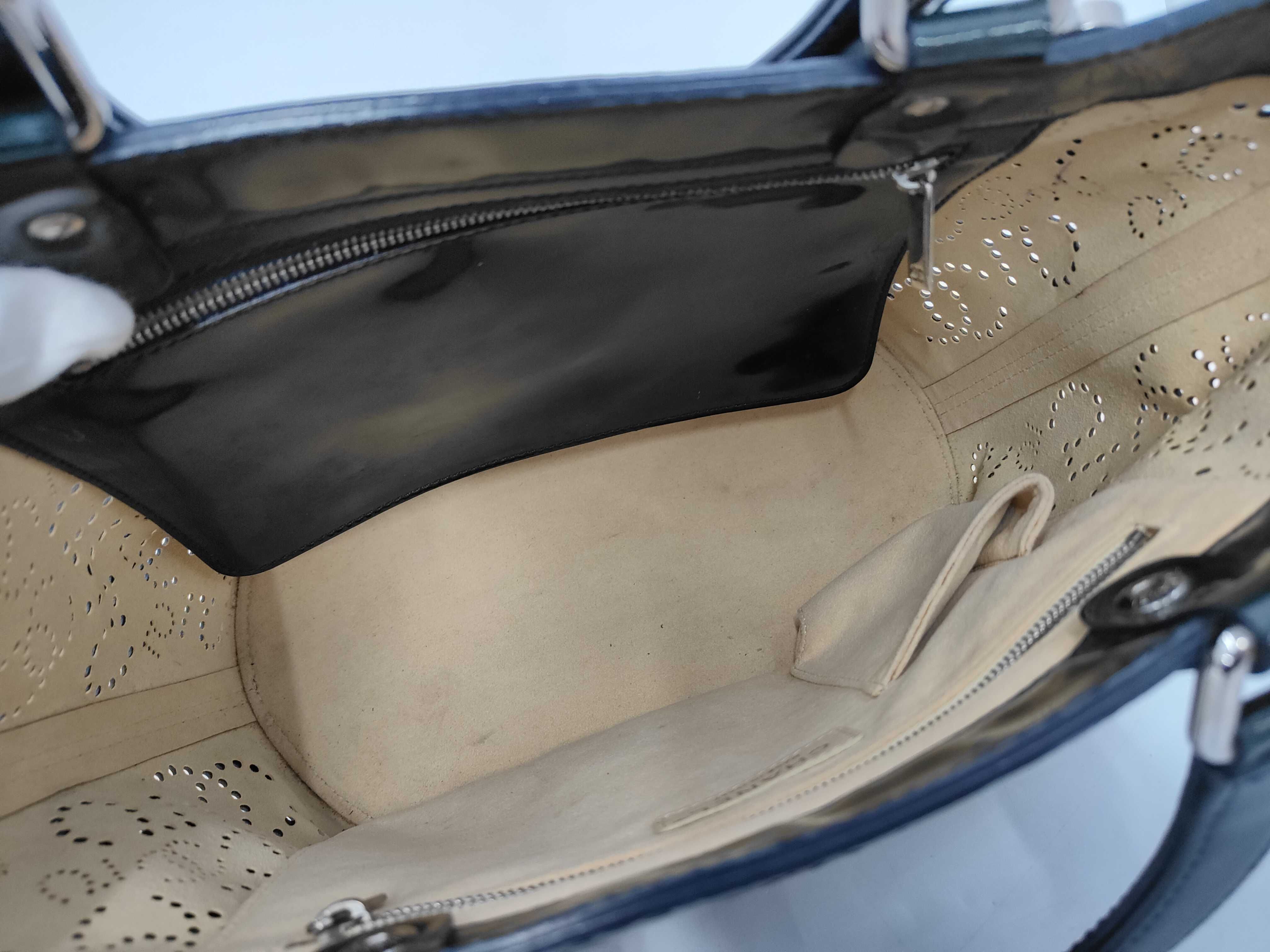 Coco Mark Patent Leather Handbag Tote Bag (with serial number sticker) — view 8