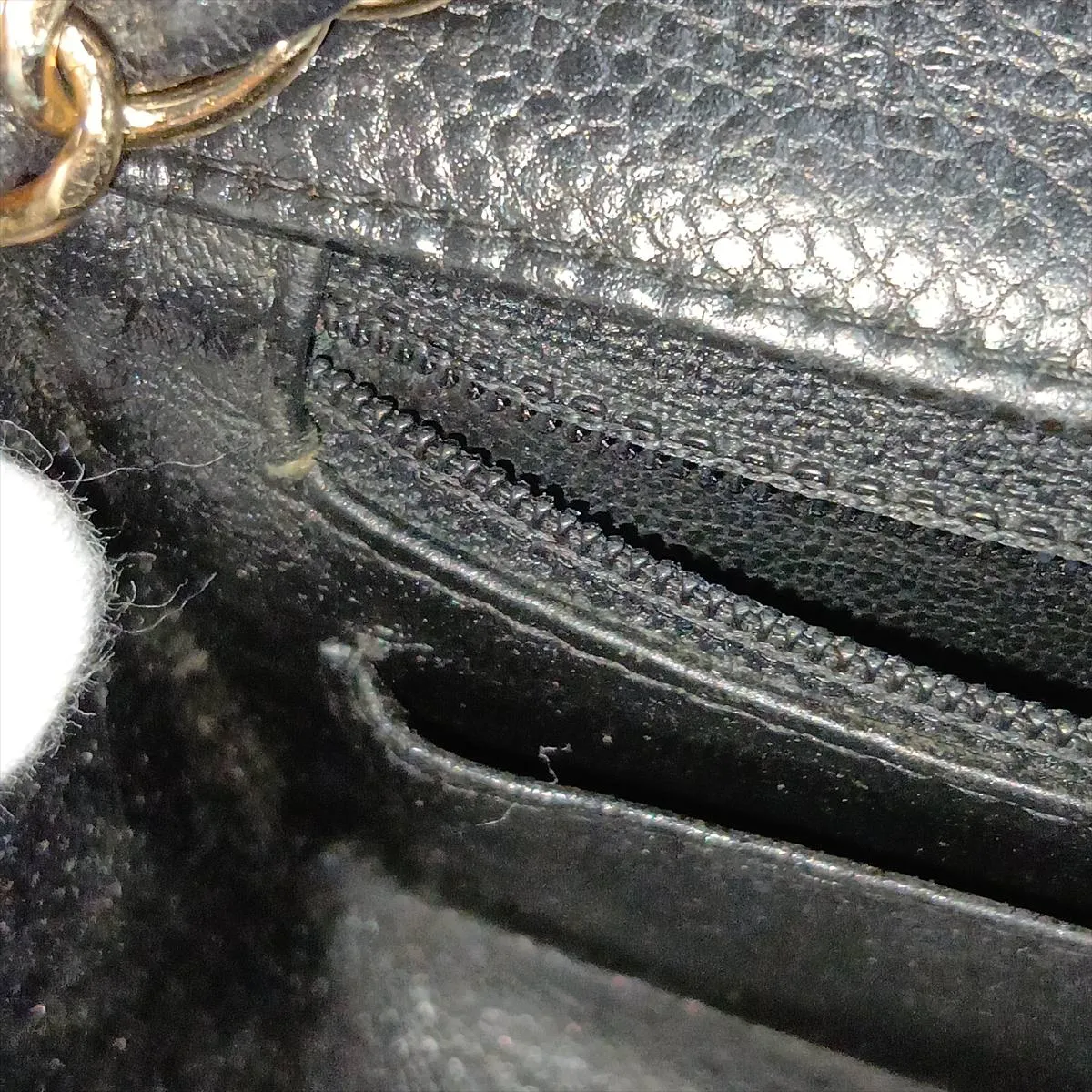 Mini Matelassé 20 Caviar Skin Single Flap Single Chain Bag, Black with Gold Hardware, 11331663, Serial Number 11-series, A69900 — view 11