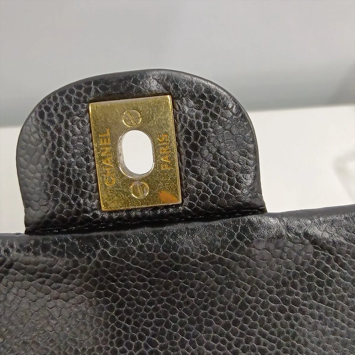 Mini Matelassé 20 Caviar Skin Single Flap Single Chain Bag, Black with Gold Hardware, 11331663, Serial Number 11-series, A69900 — view 14