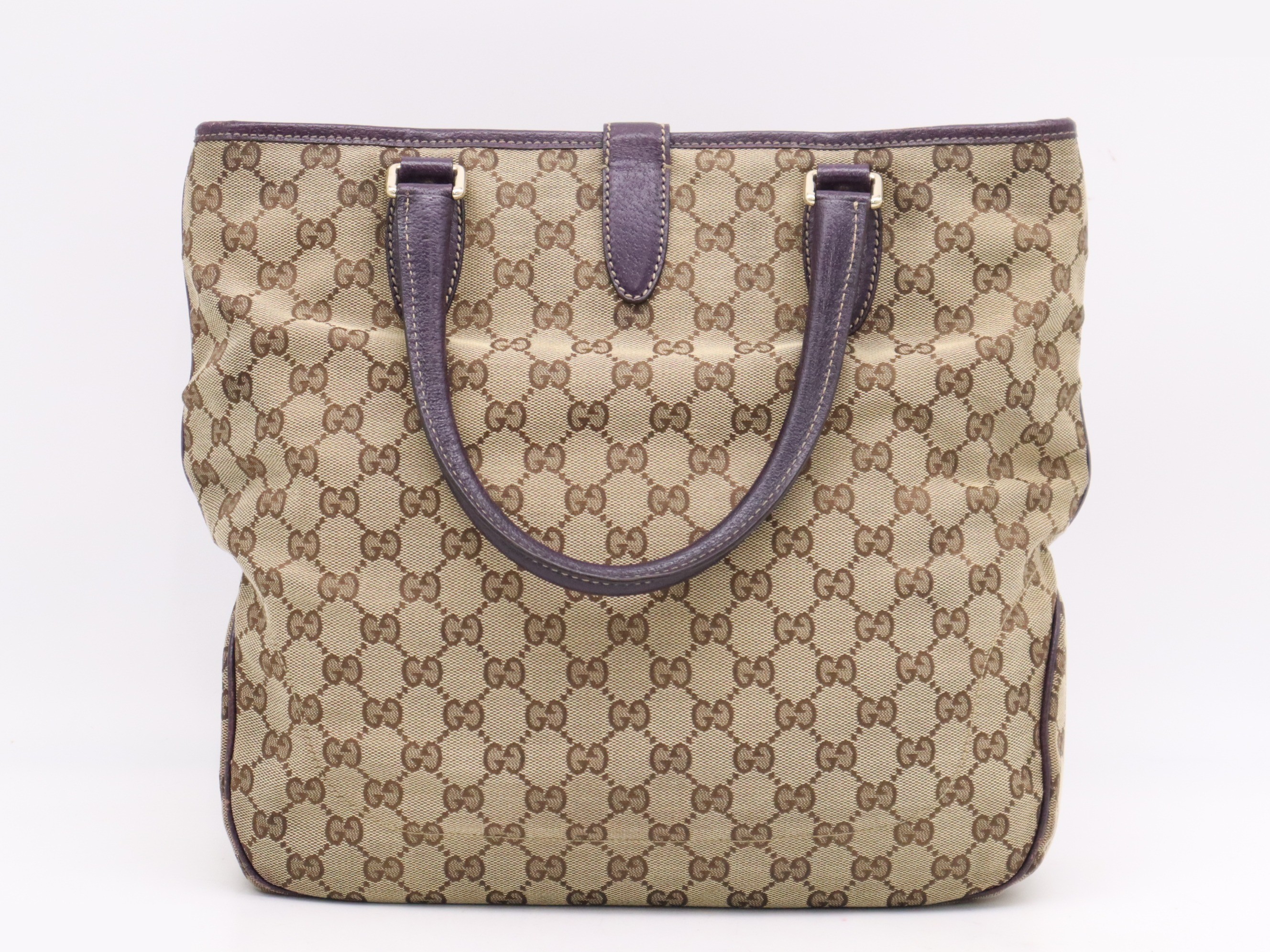 New Jackie Handbag Tote Bag Beige Purple 491403 — view 2