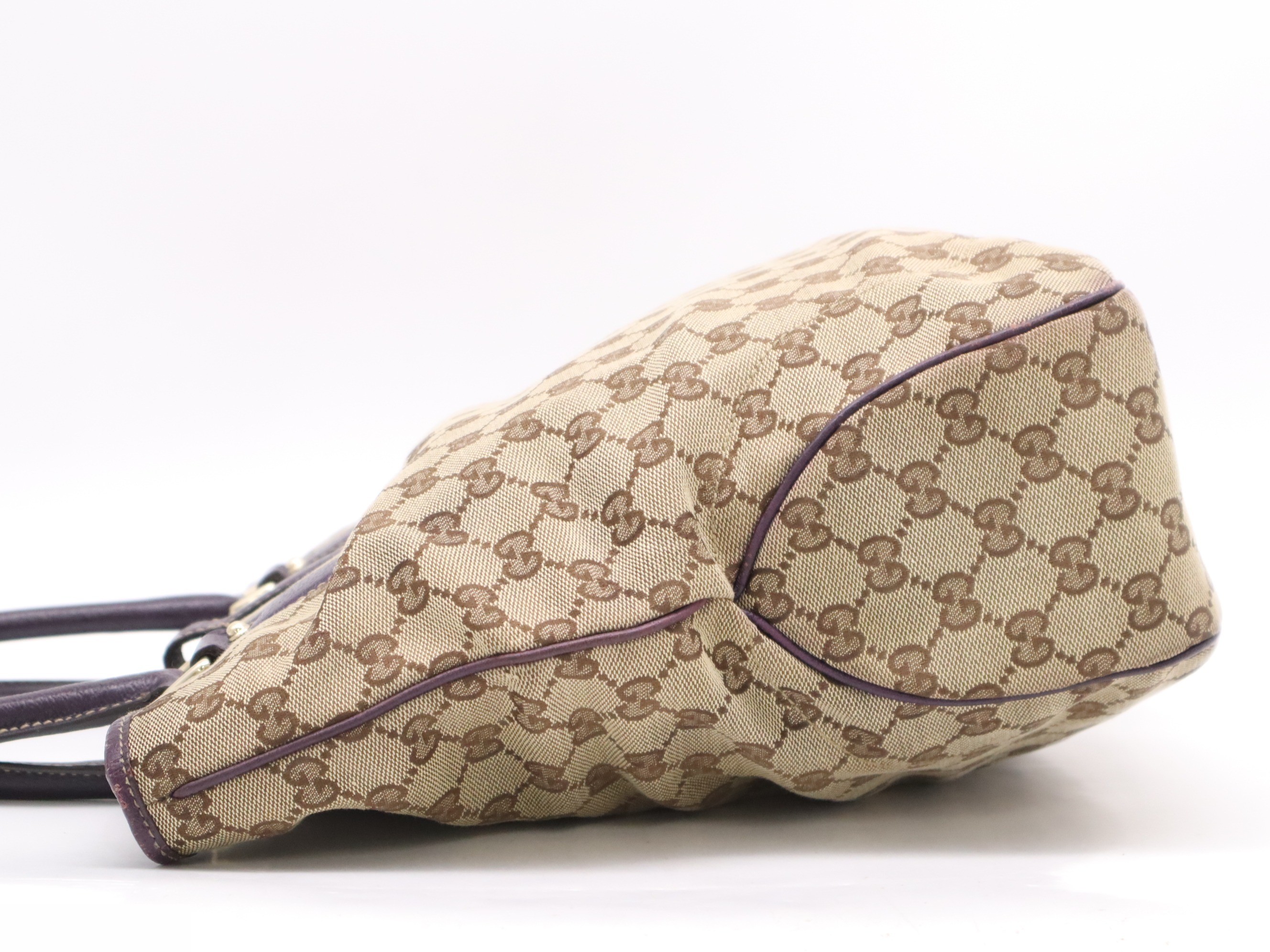 New Jackie Handbag Tote Bag Beige Purple 491403 — view 3