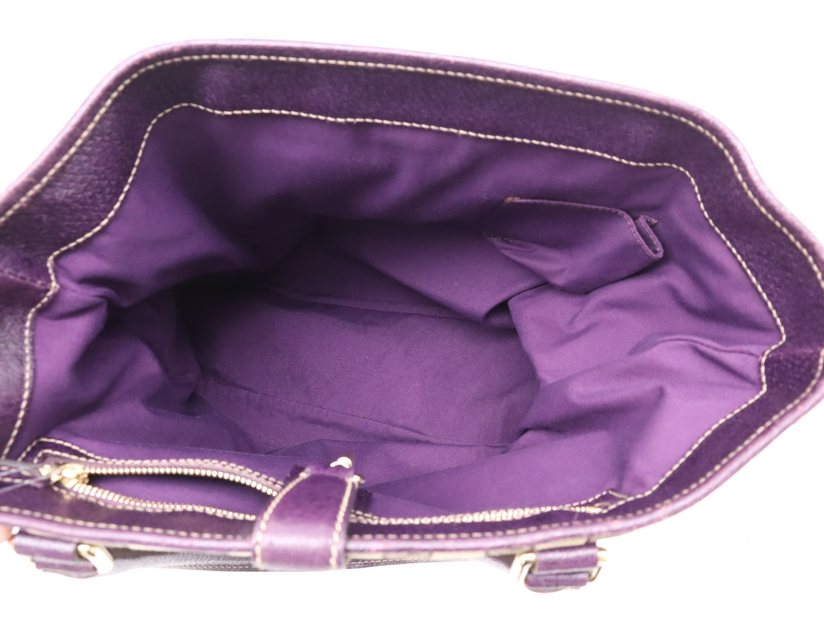 New Jackie Handbag Tote Bag Beige Purple 491403 — view 7