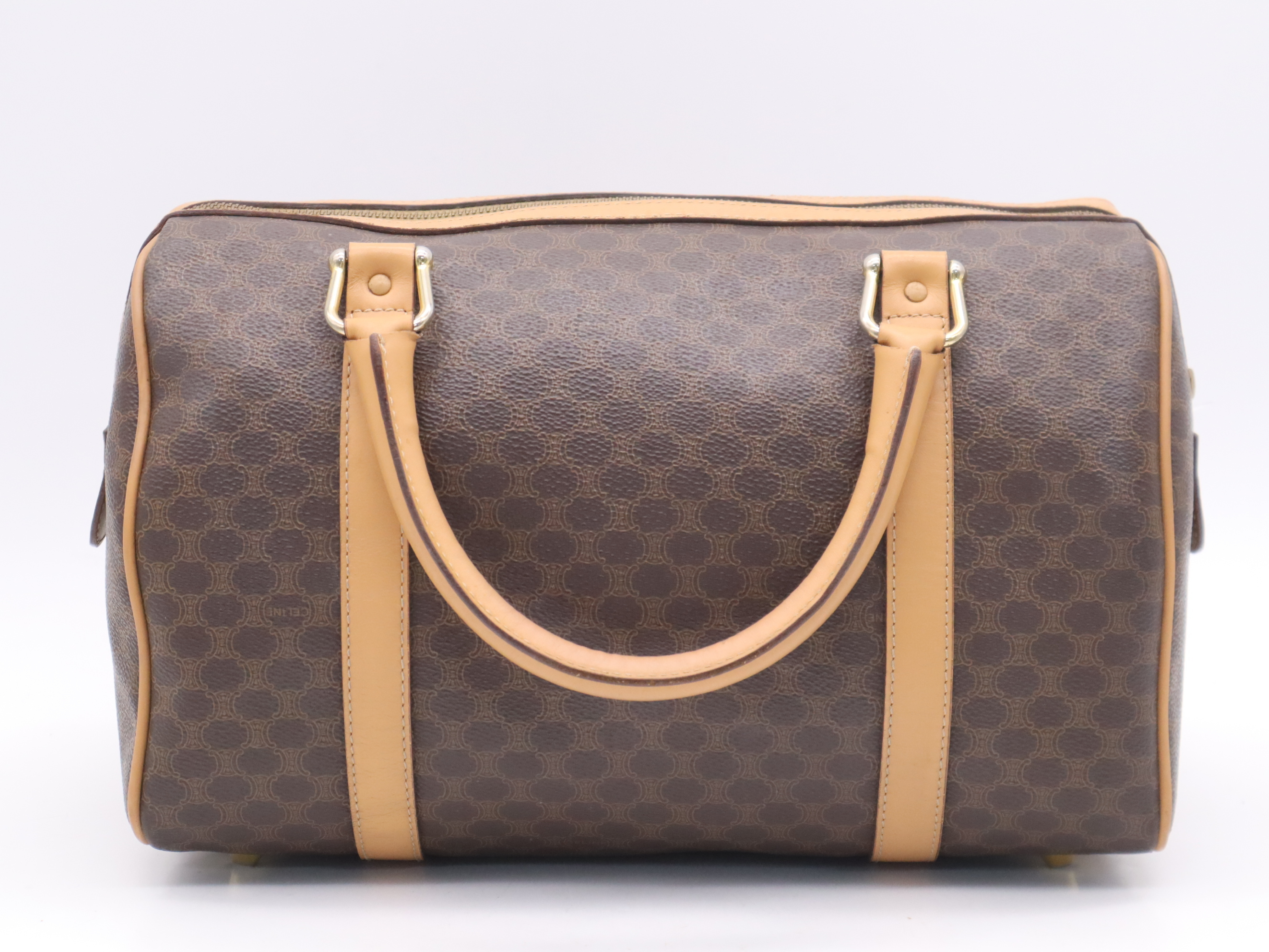 Leather Macadam Pattern Boston Bag — view 2