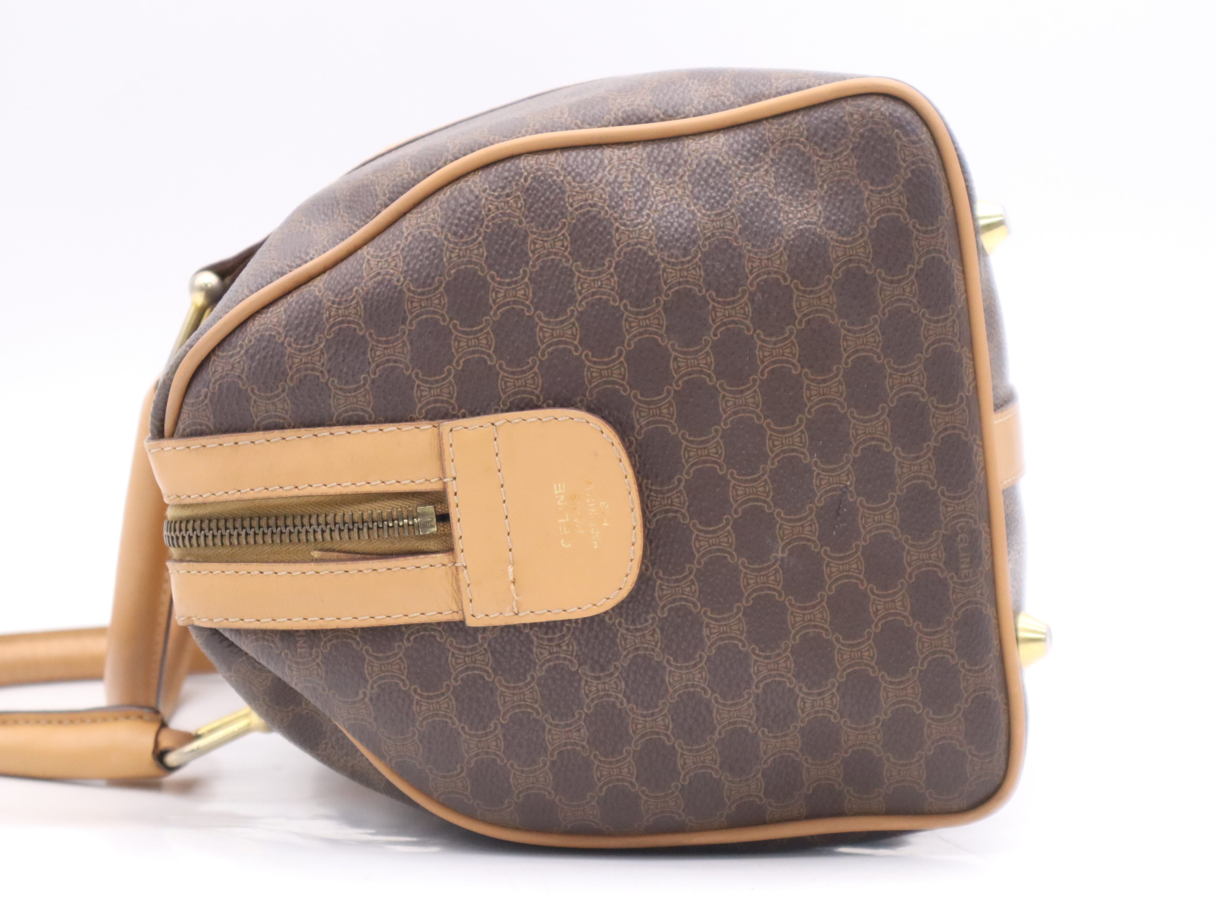 Leather Macadam Pattern Boston Bag — view 3