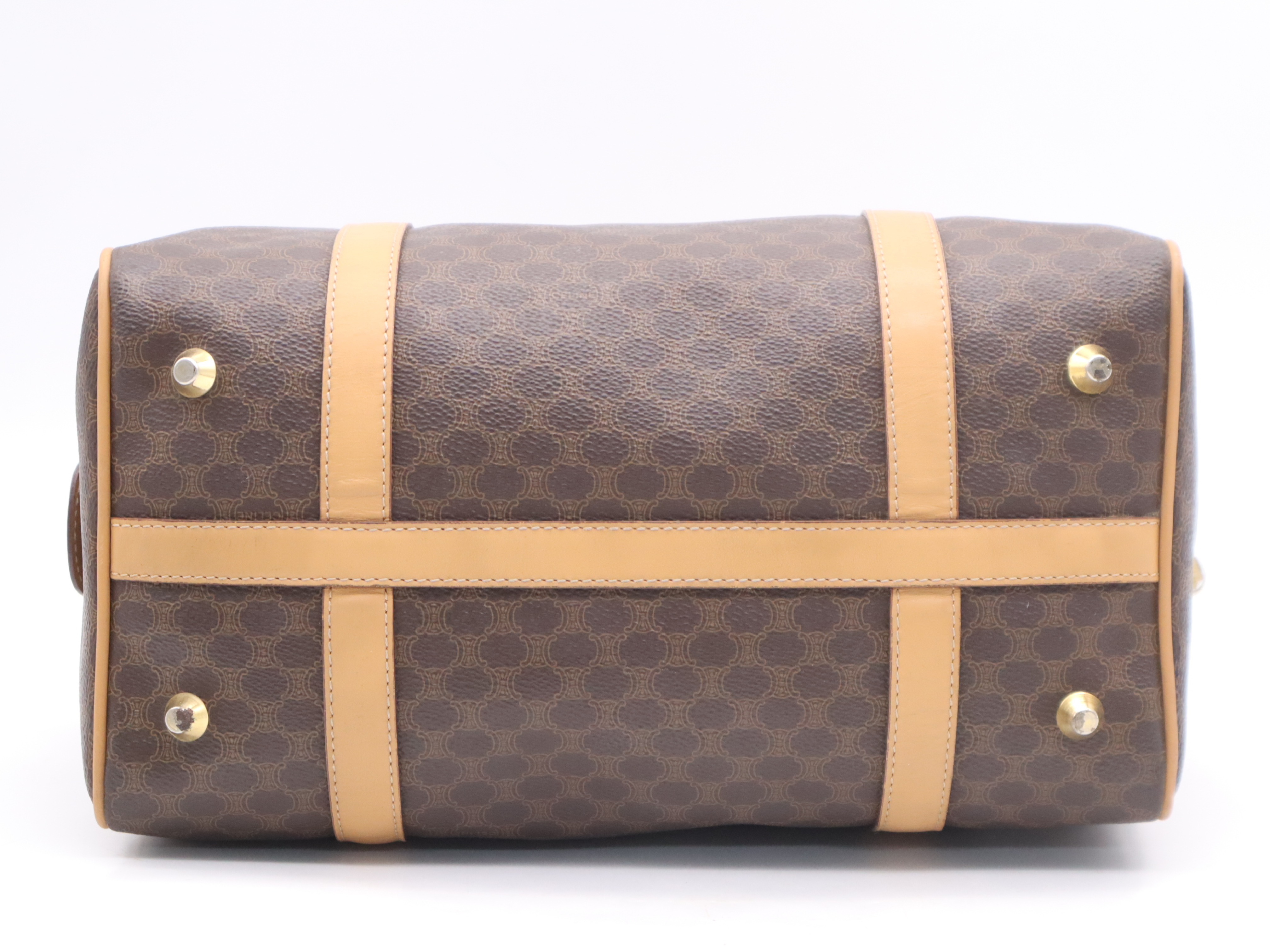 Leather Macadam Pattern Boston Bag — view 4