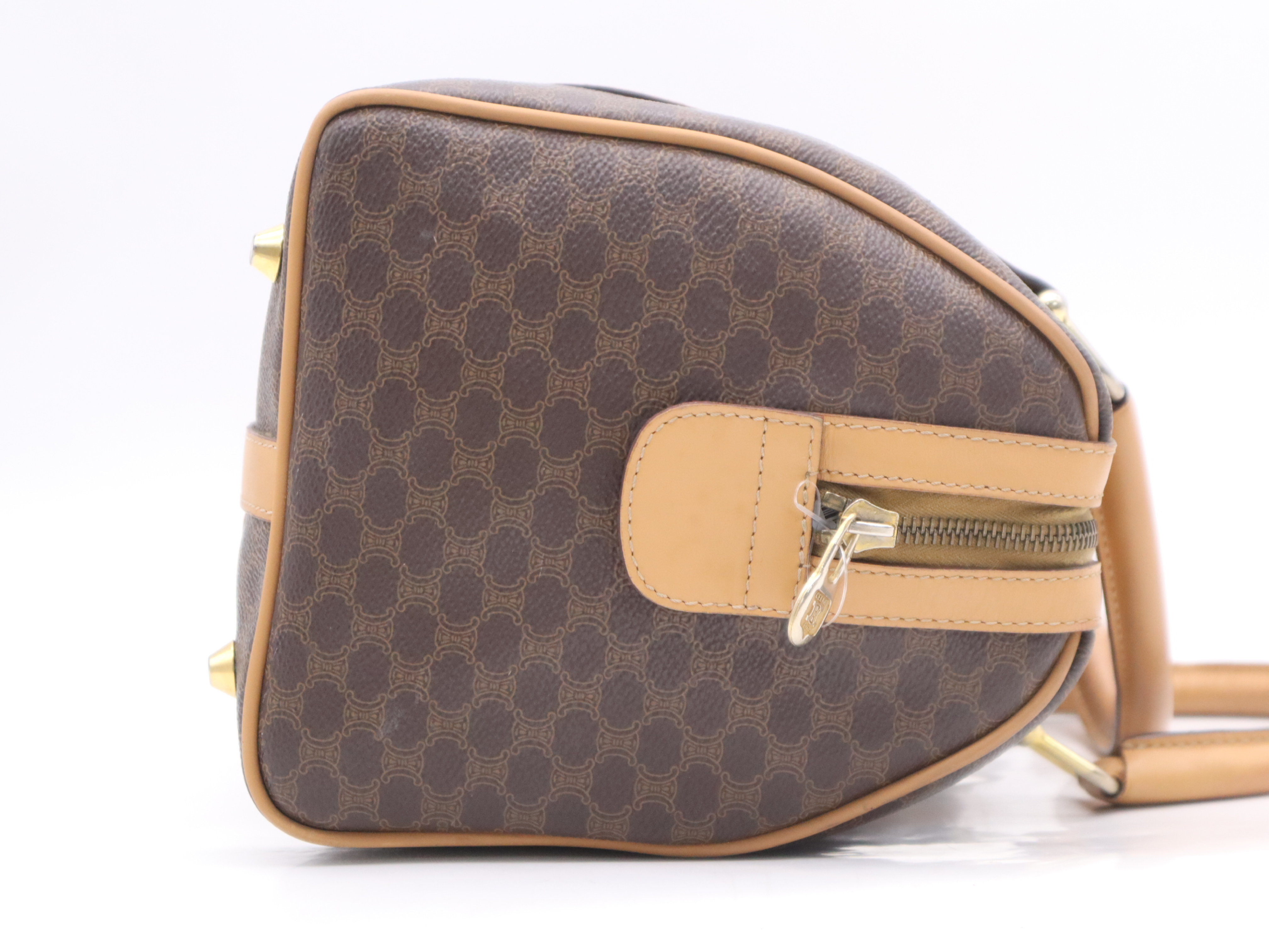 Leather Macadam Pattern Boston Bag — view 5