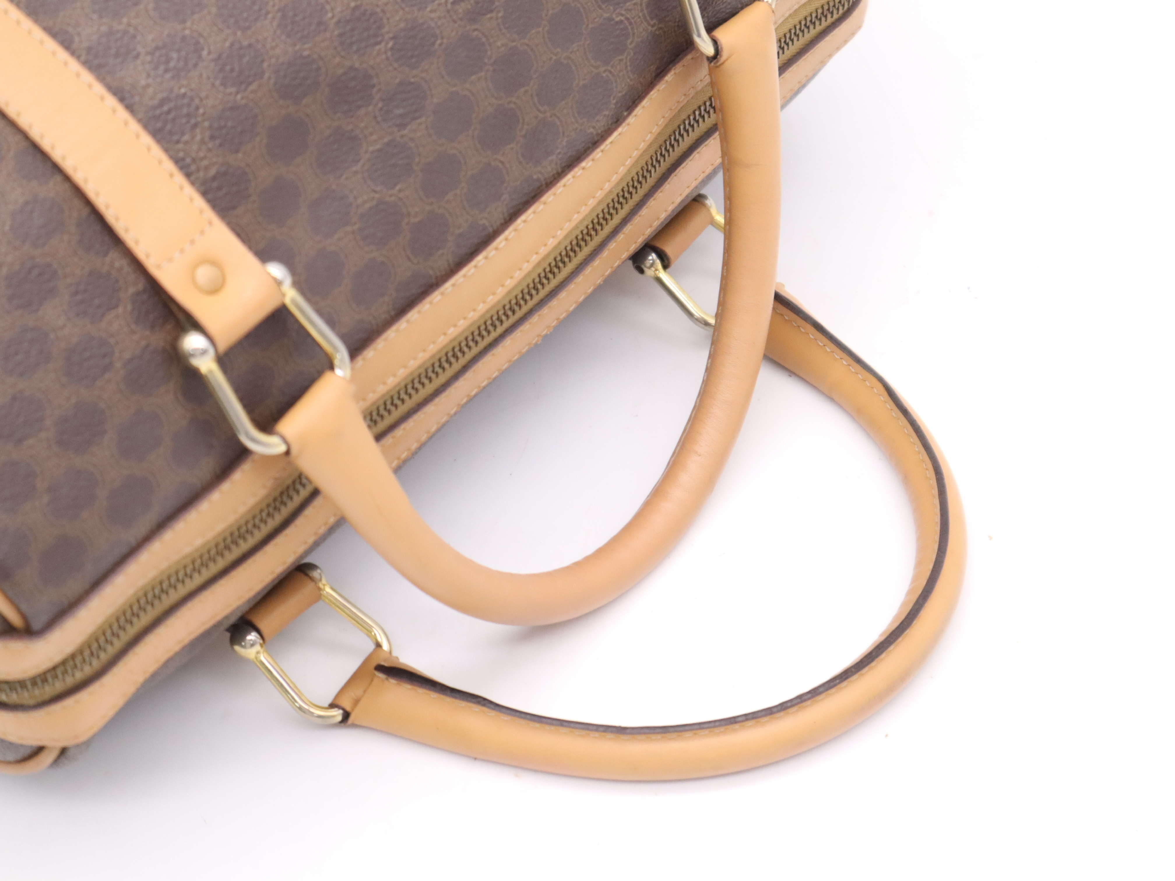 Leather Macadam Pattern Boston Bag — view 6