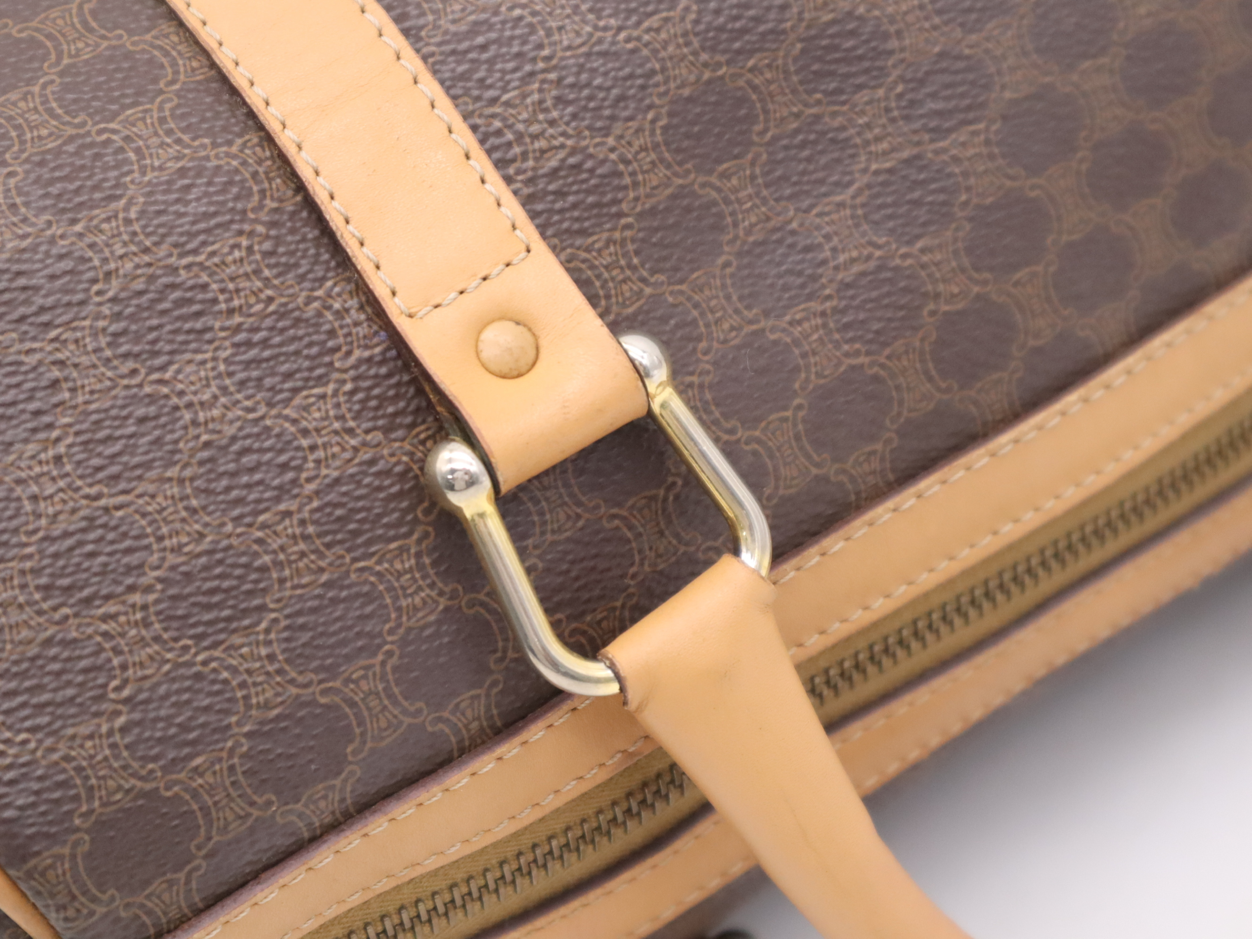 Leather Macadam Pattern Boston Bag — view 7