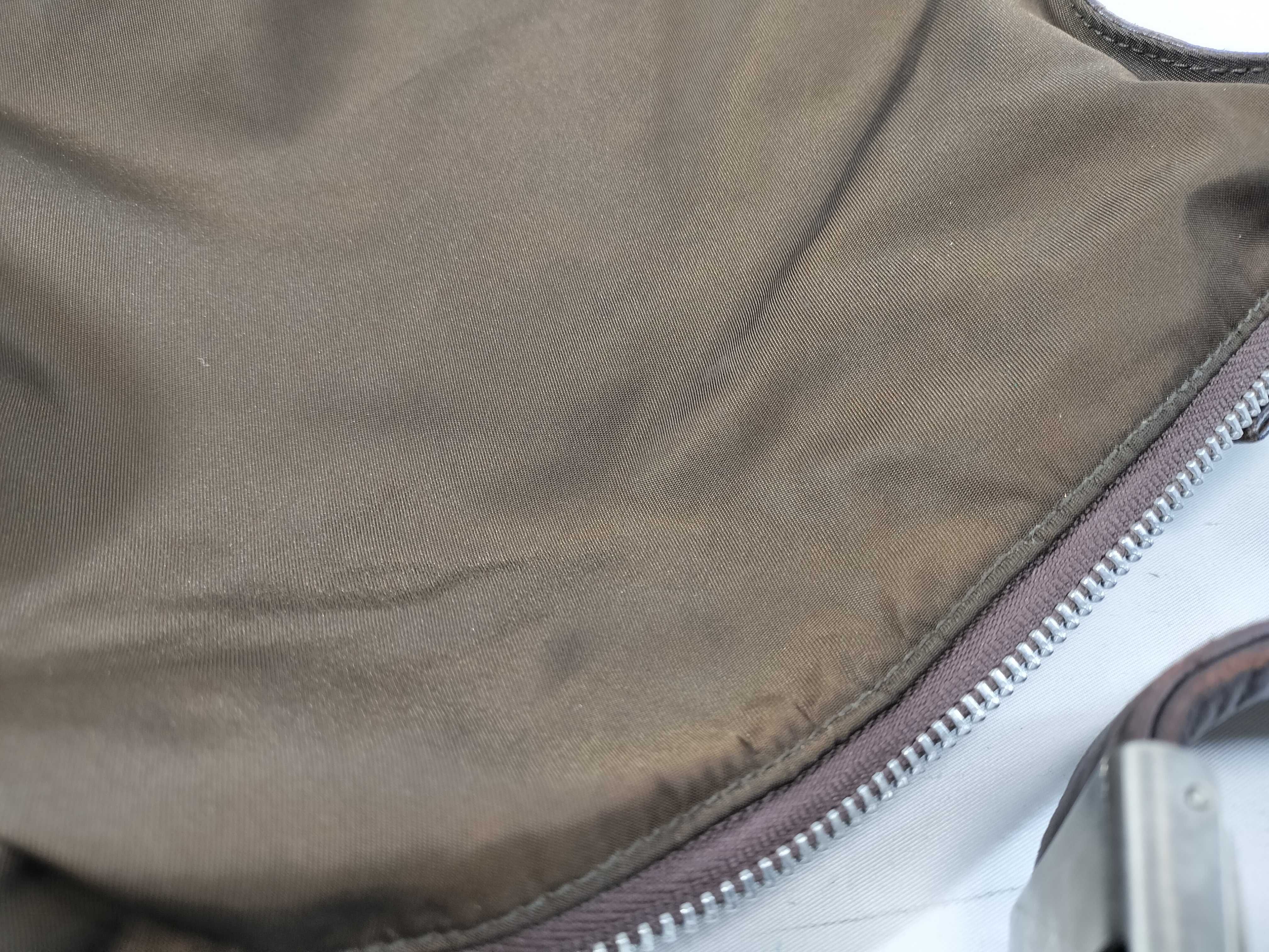 Nylon x Leather Shoulder Bag, Brown — view 15