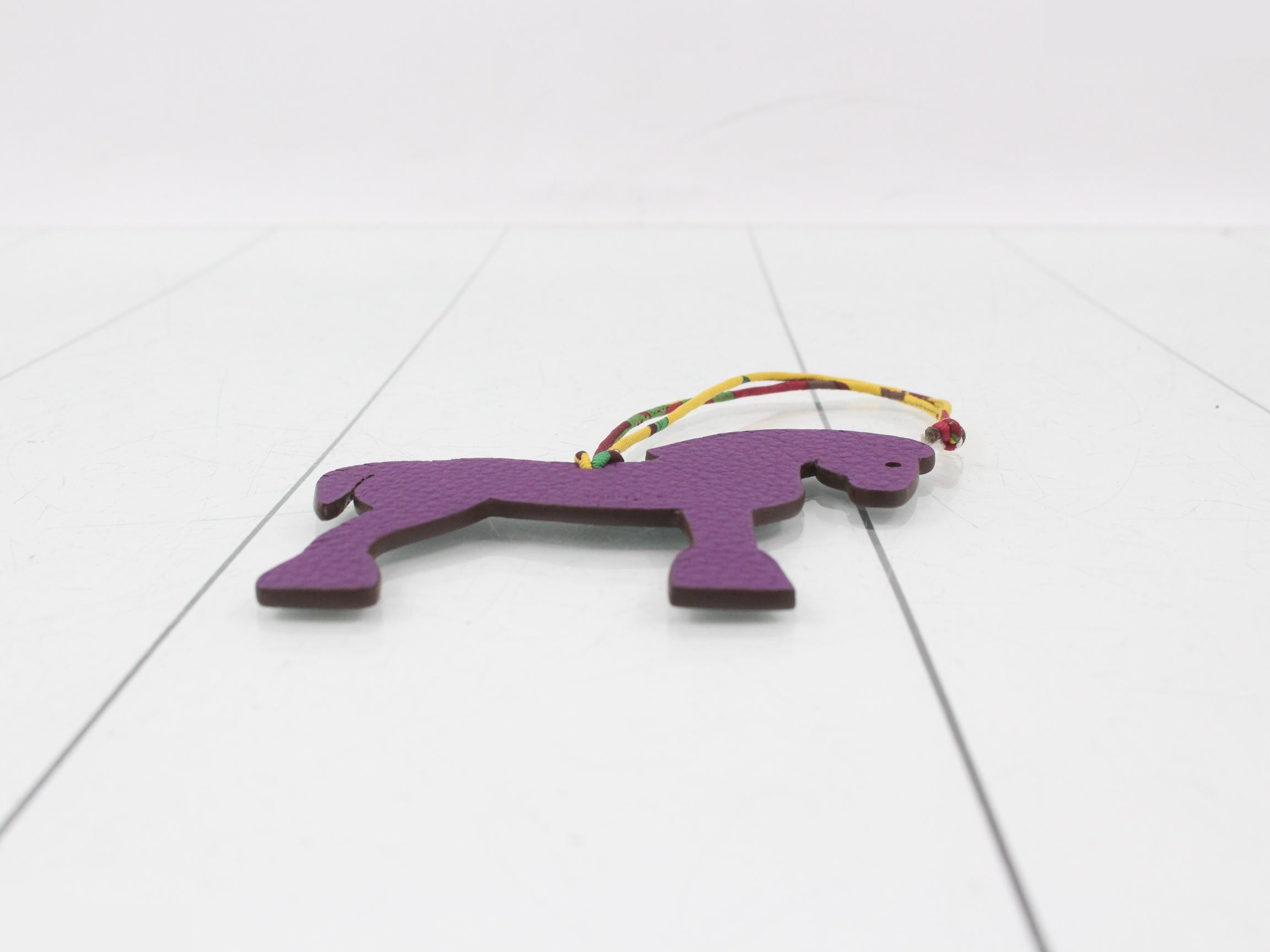 Petit H Hermie Bag Charm Purple/Gray — view 3
