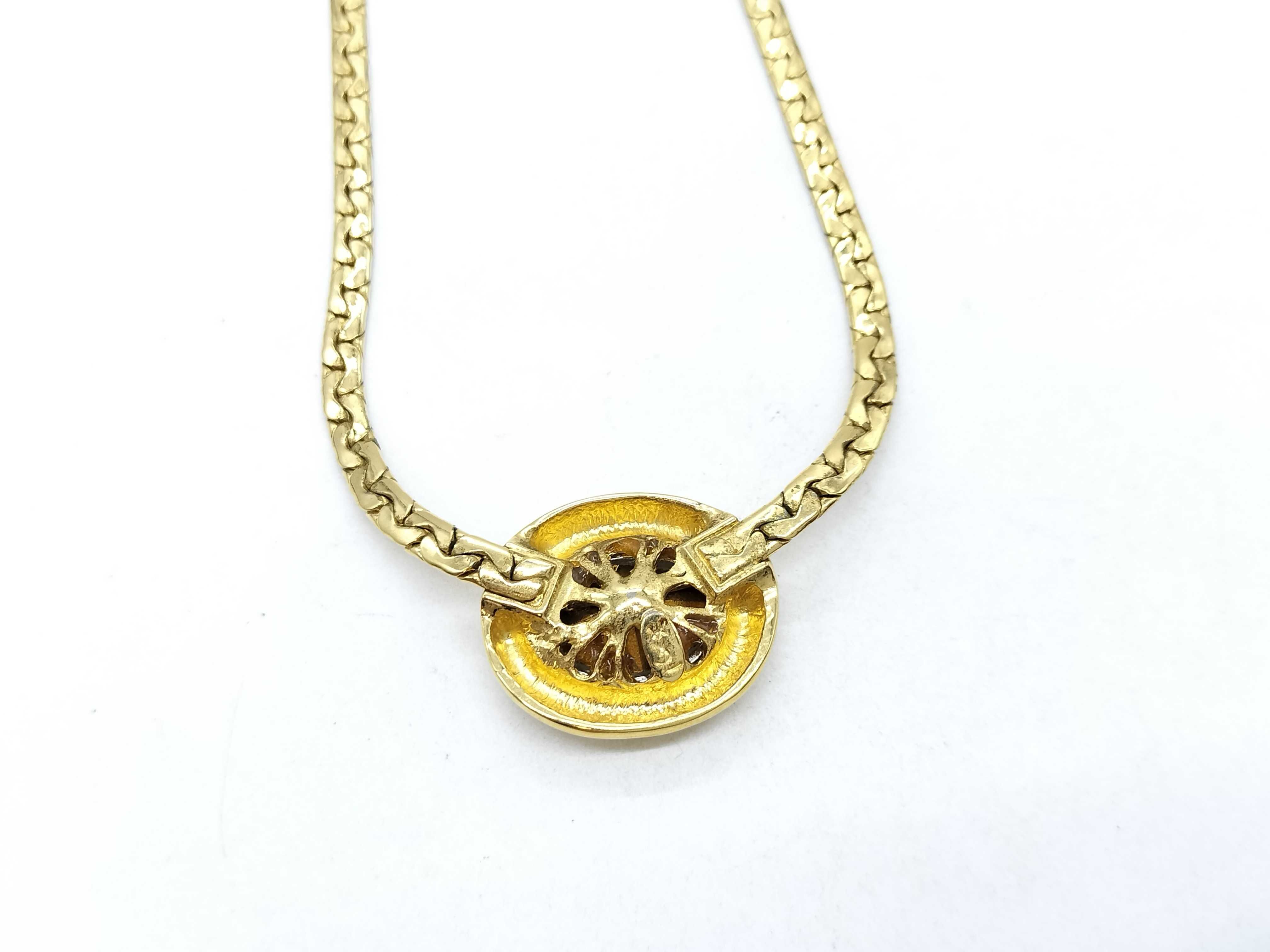 Crystal Top Gold Necklace — view 2