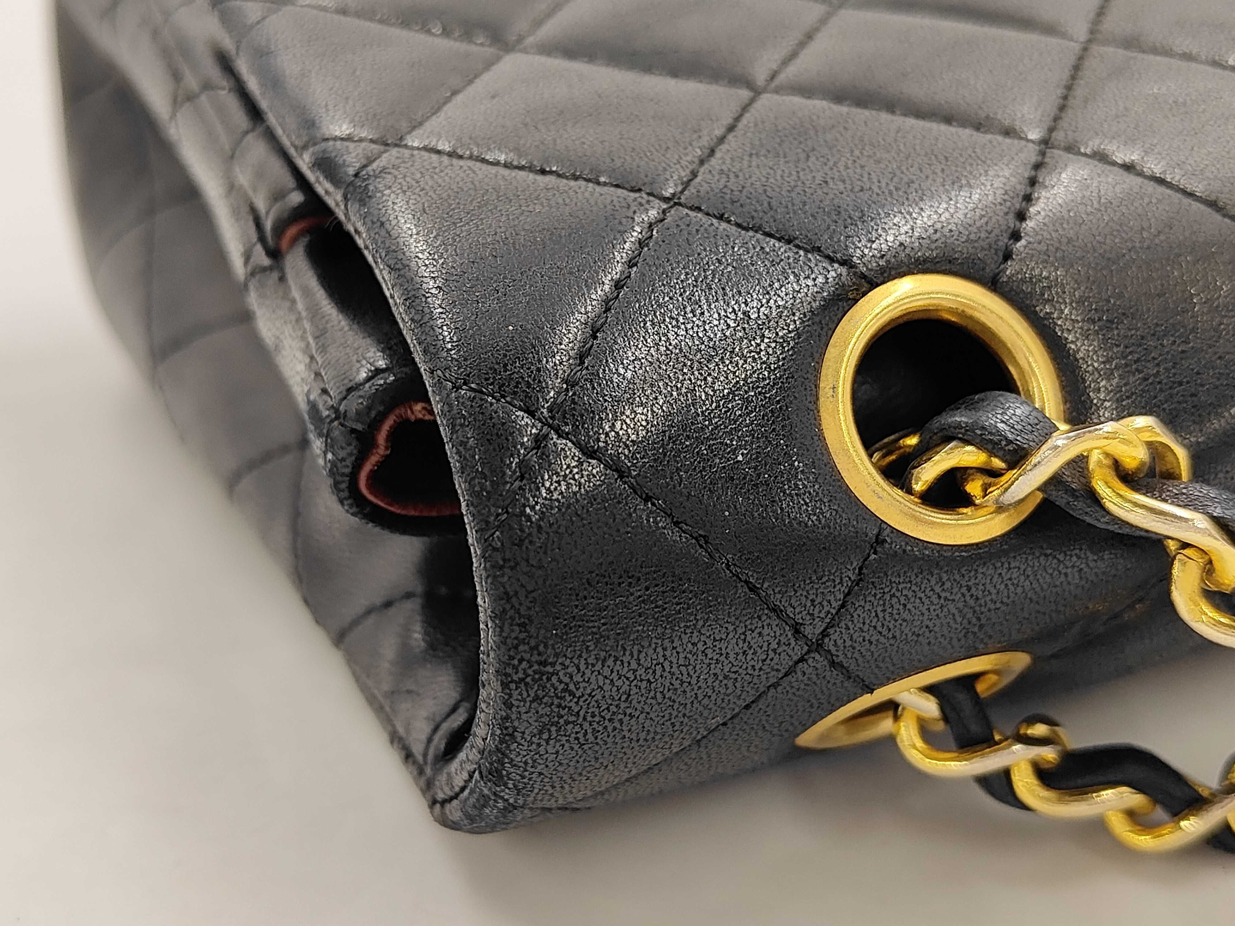 Matelassé Chain Shoulder Bag, Lambskin, Black Shoulder Bag — view 13