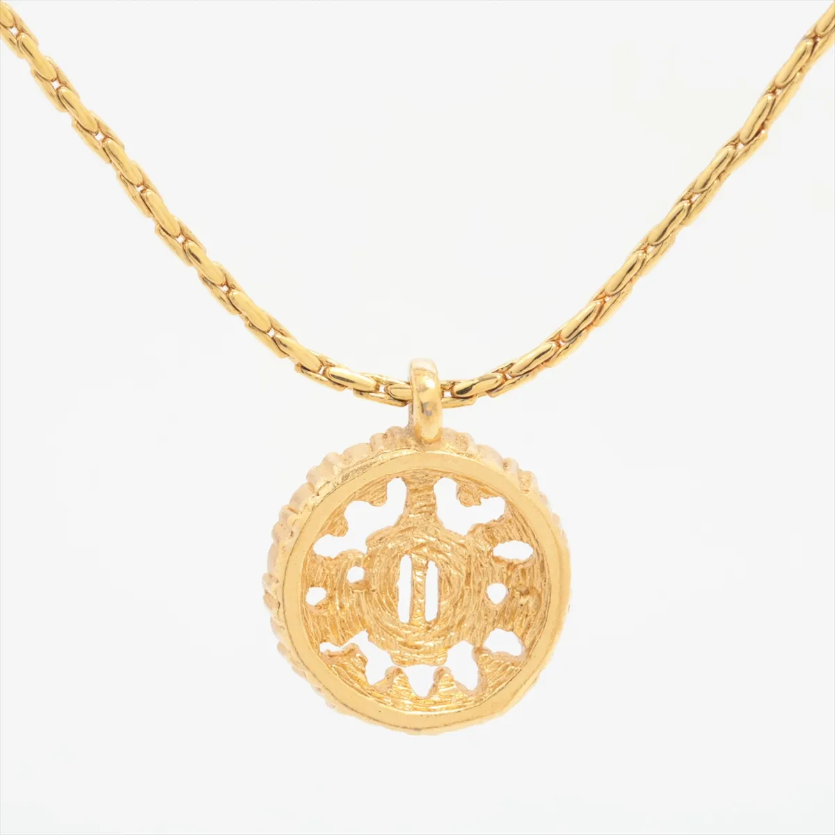 Logo Necklace GP x Rhinestone Gold — view 3