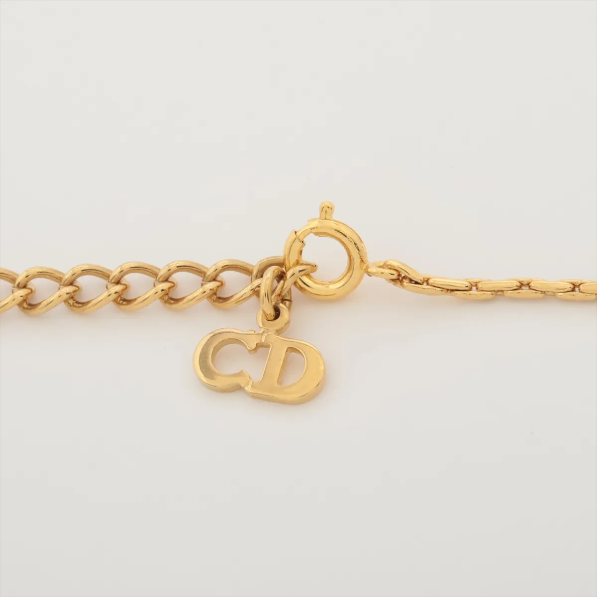 Logo Necklace GP x Rhinestone Gold — view 4
