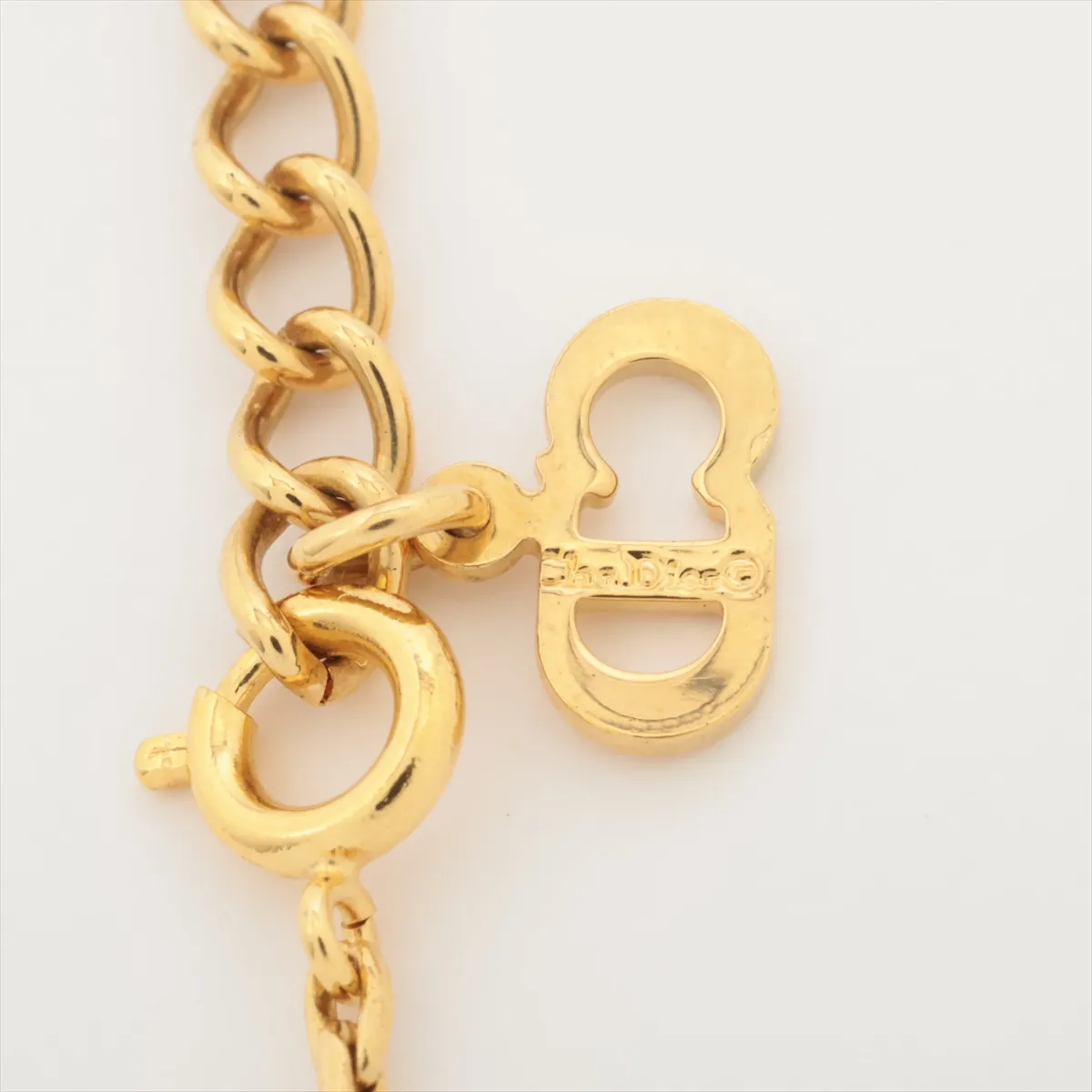 Logo Necklace GP x Rhinestone Gold — view 5