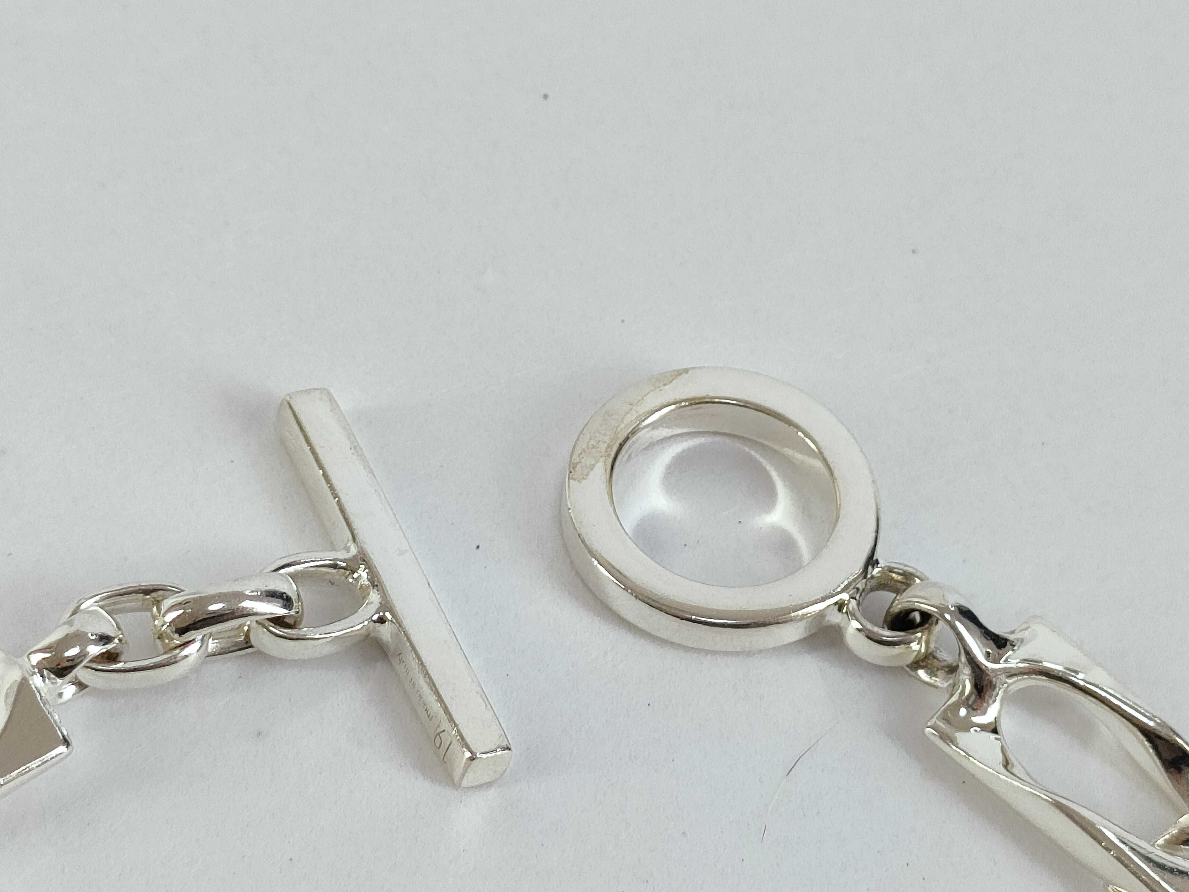 Flat Link Chain Toggle Bracelet SV925 Bracelet/Bangle — view 5