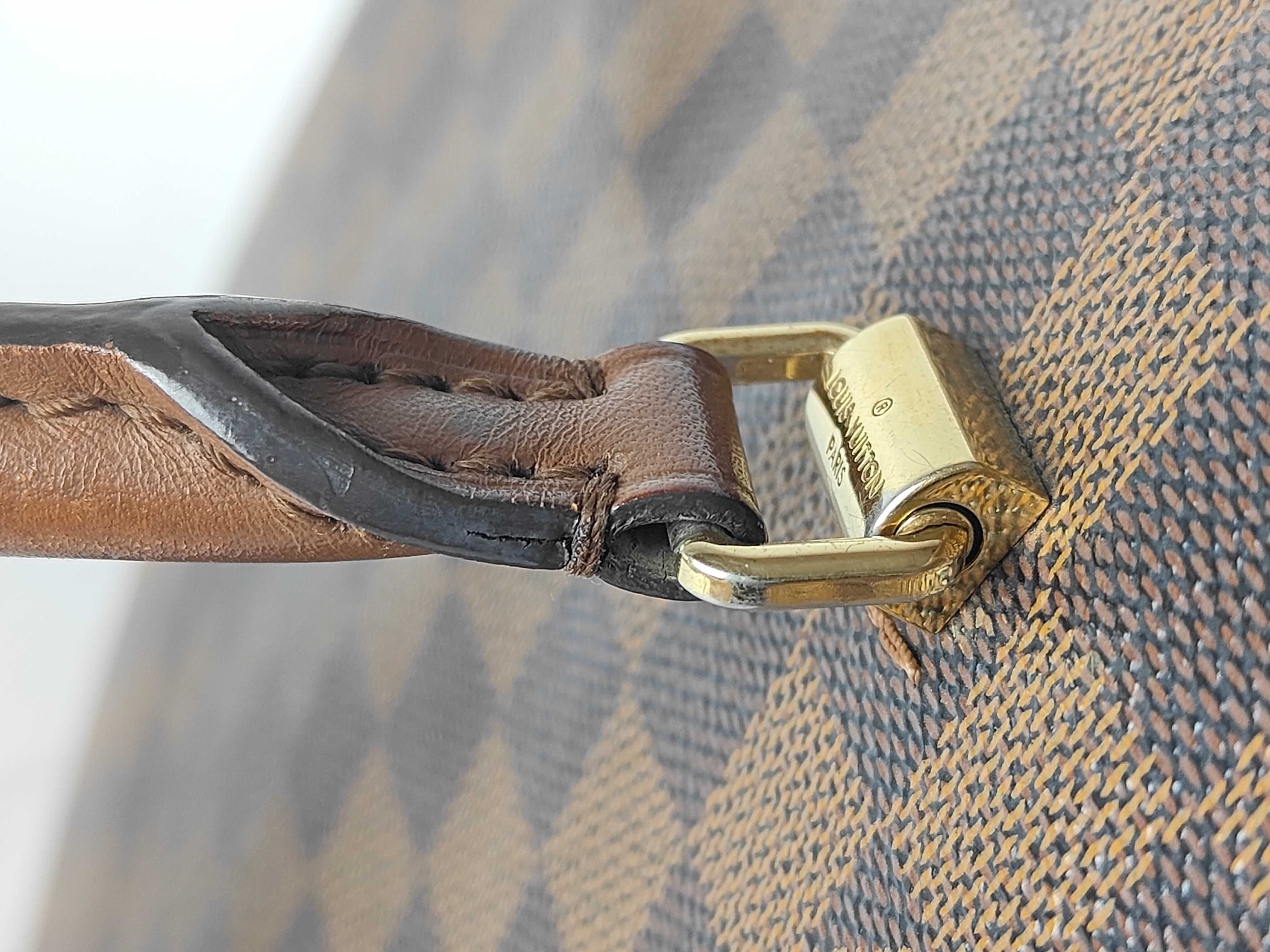 Damier ID- Damier Hampstead MM N51204 TH2058 Brown Tote Bag — view 5