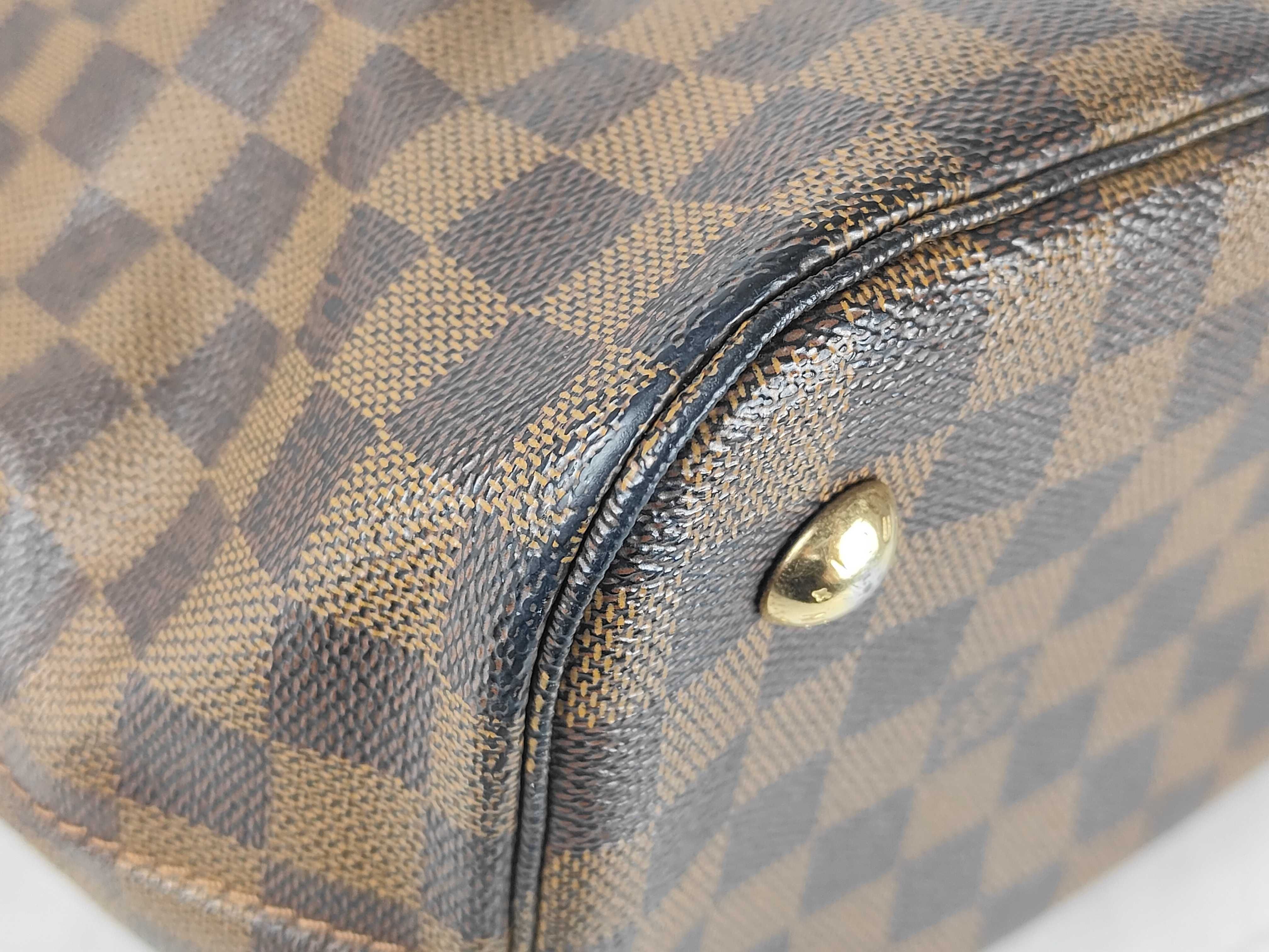 Damier ID- Damier Hampstead MM N51204 TH2058 Brown Tote Bag — view 8