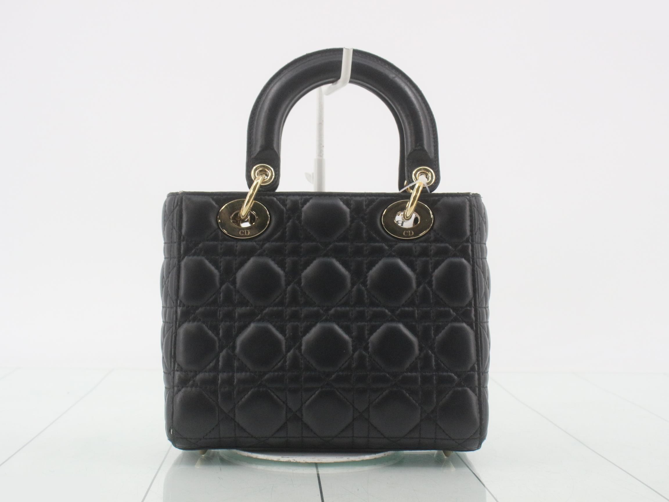 Lady Dior Cannage Small Lambskin 2-Way Handbag — view 2