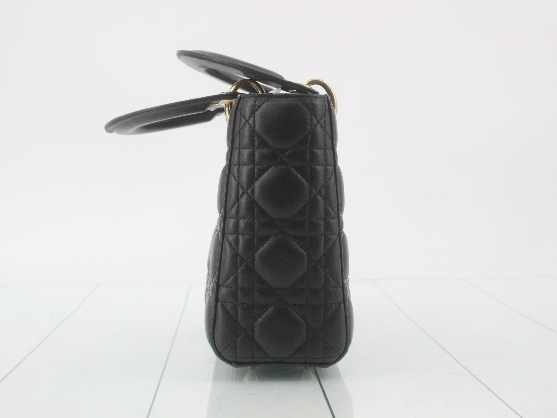 Lady Dior Cannage Small Lambskin 2-Way Handbag — view 4
