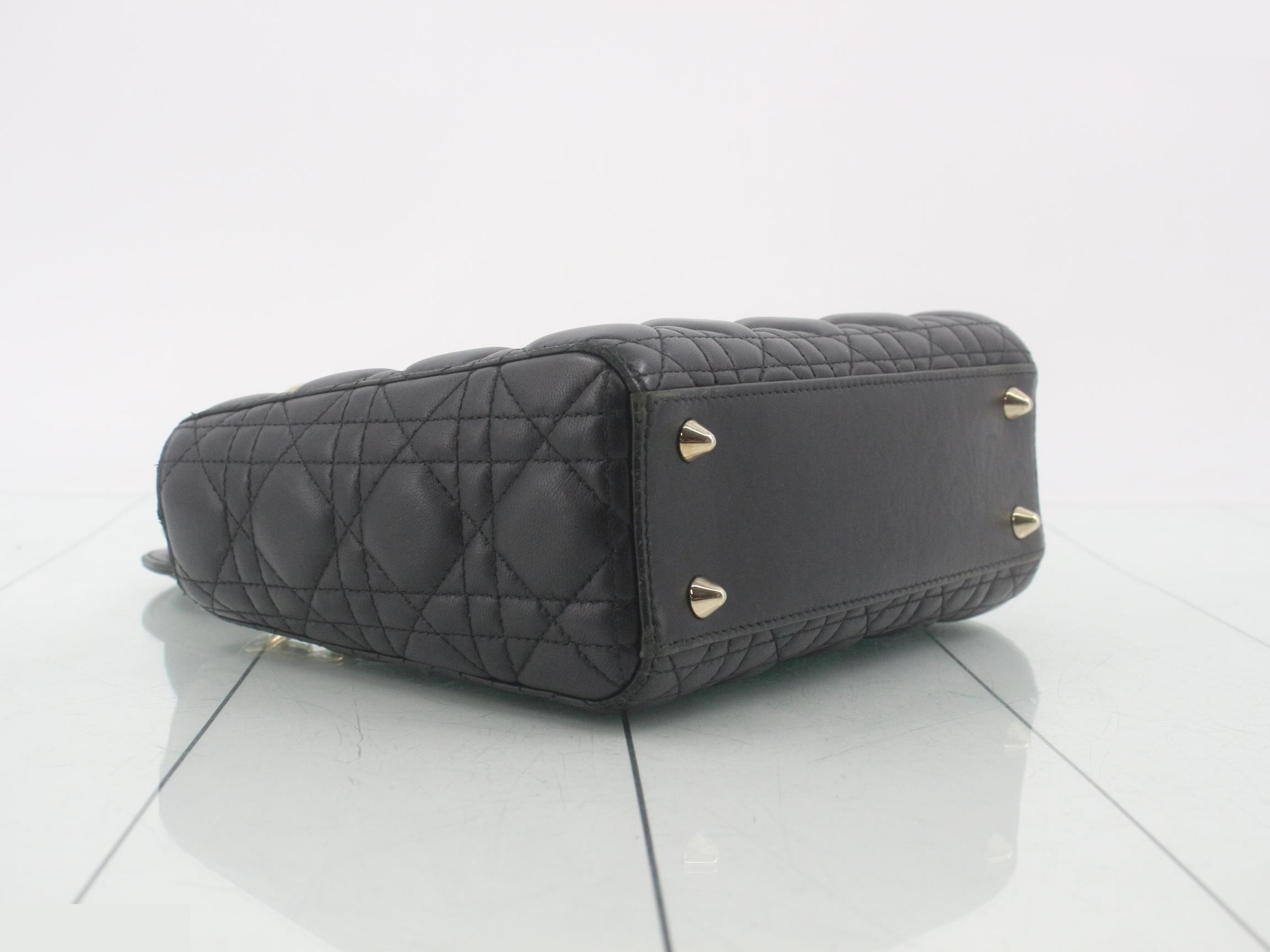 Lady Dior Cannage Small Lambskin 2-Way Handbag — view 5