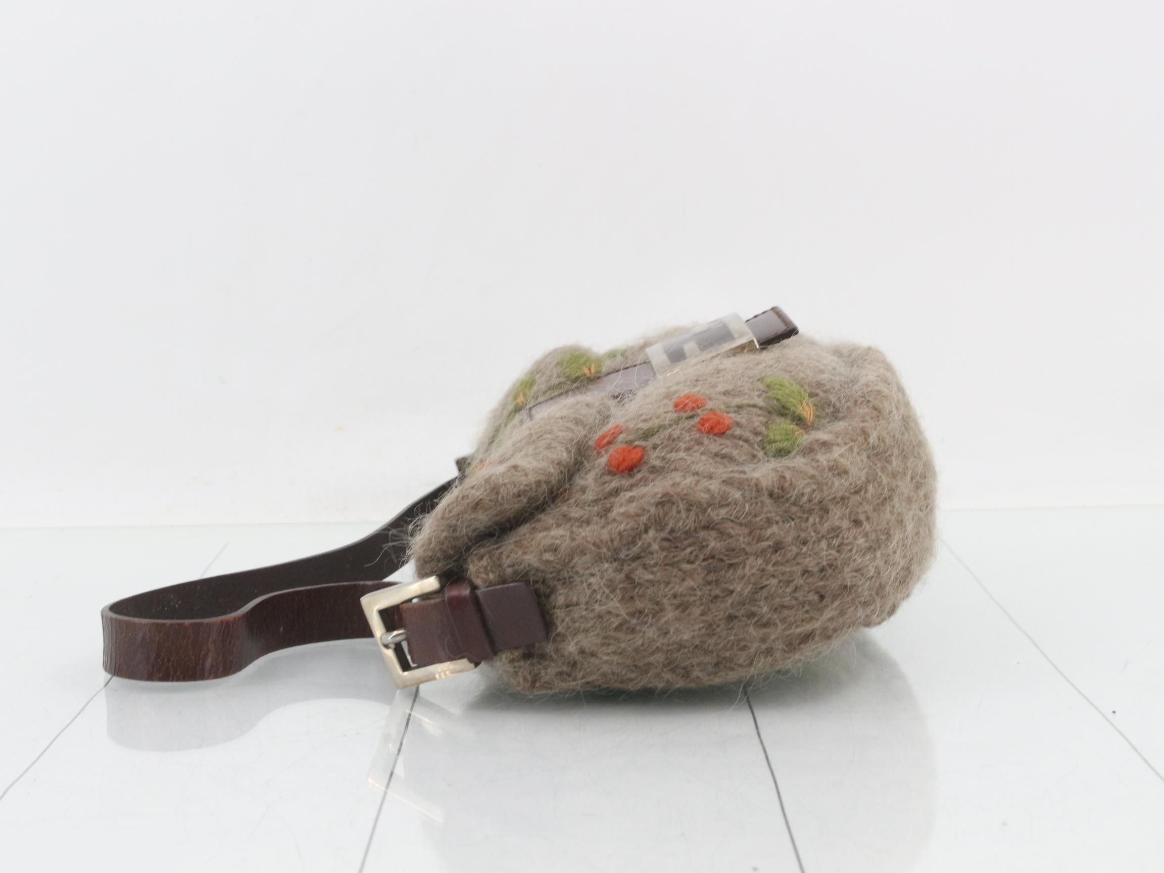 Other lines: Bags & Handbags - Mamma Bucket Wool Flower Brown — view 4