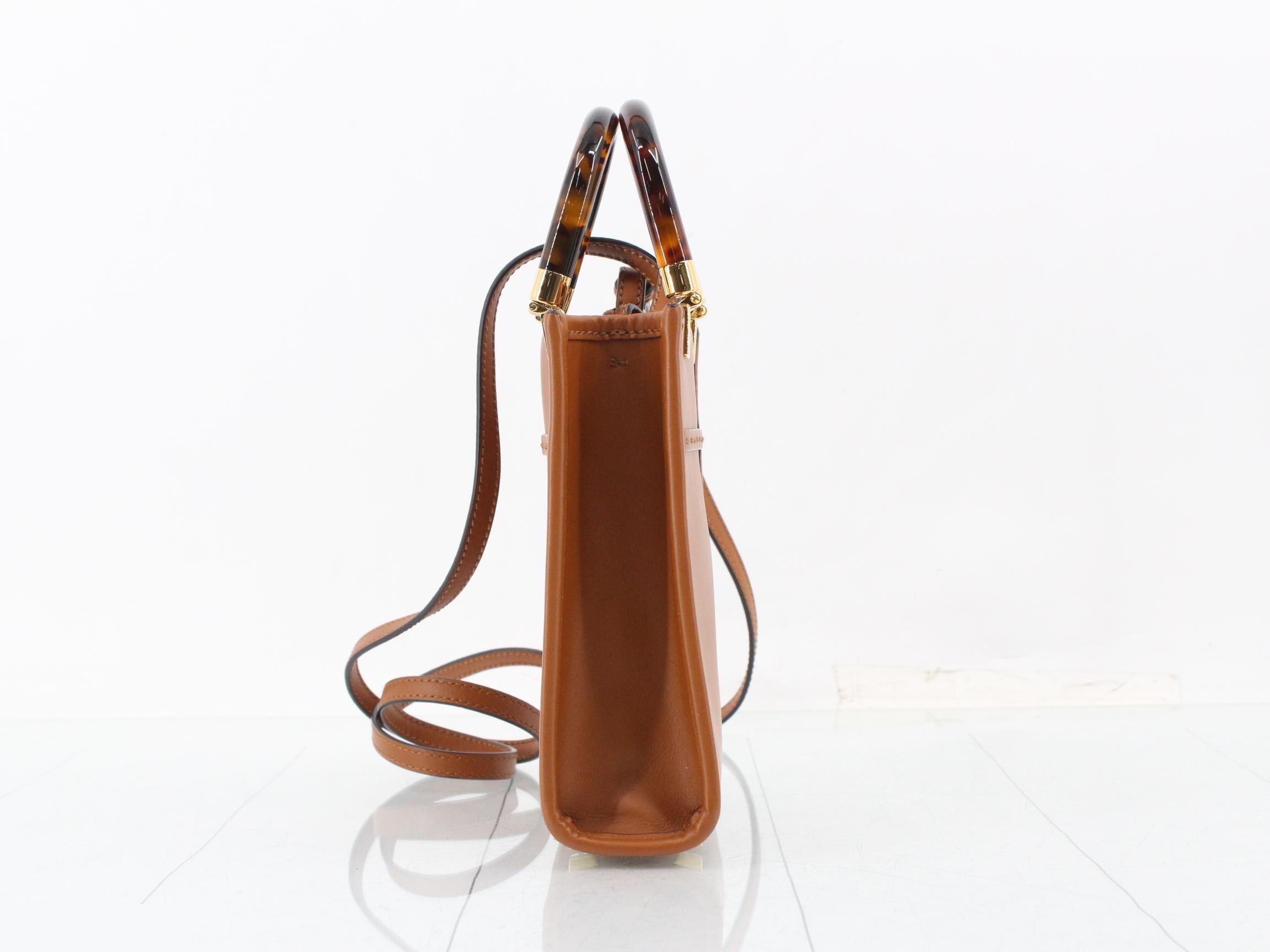 Sunshine Leather 2-Way Shoulder/Handbag, Brown — view 3