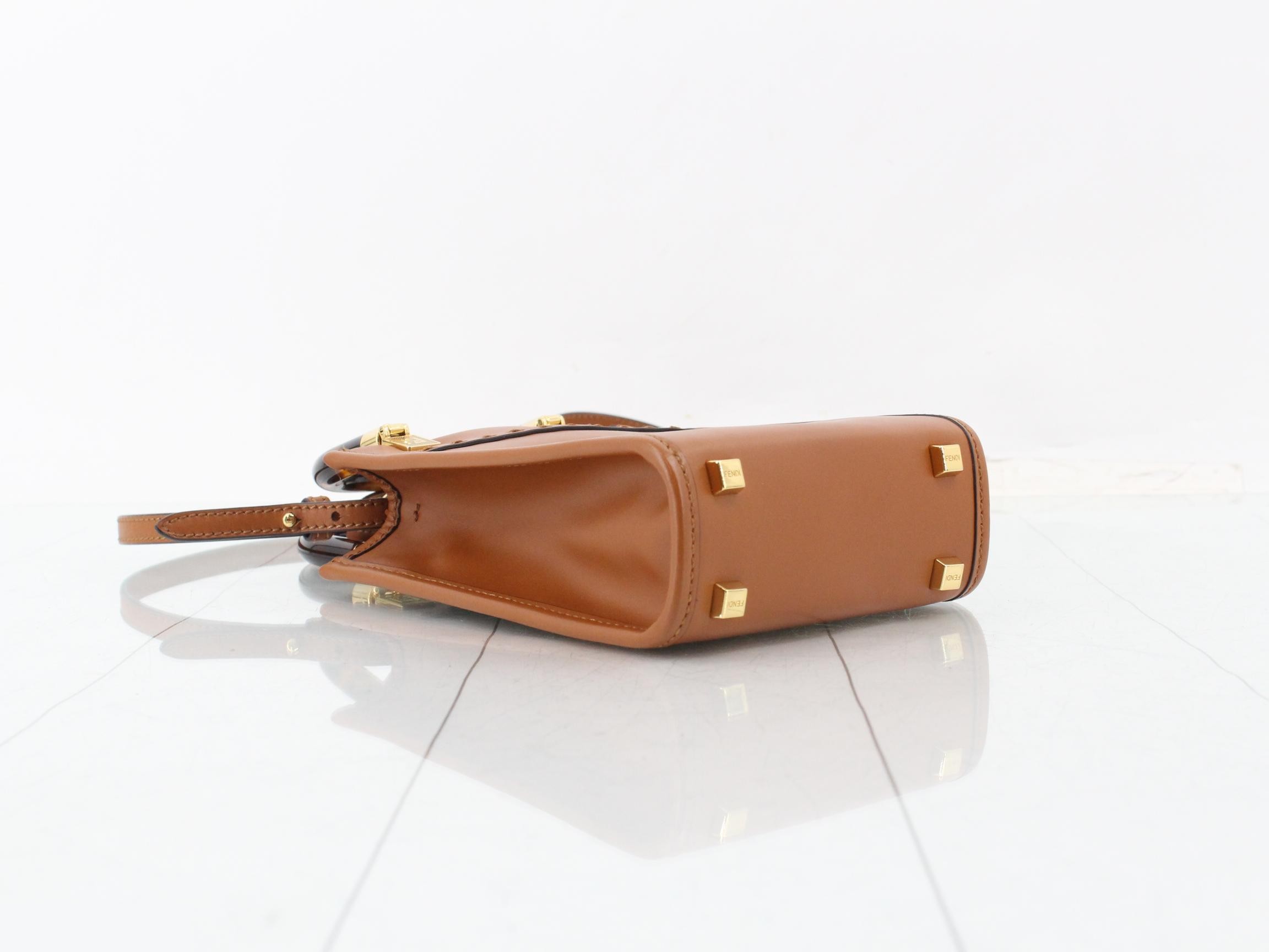 Sunshine Leather 2-Way Shoulder/Handbag, Brown — view 5