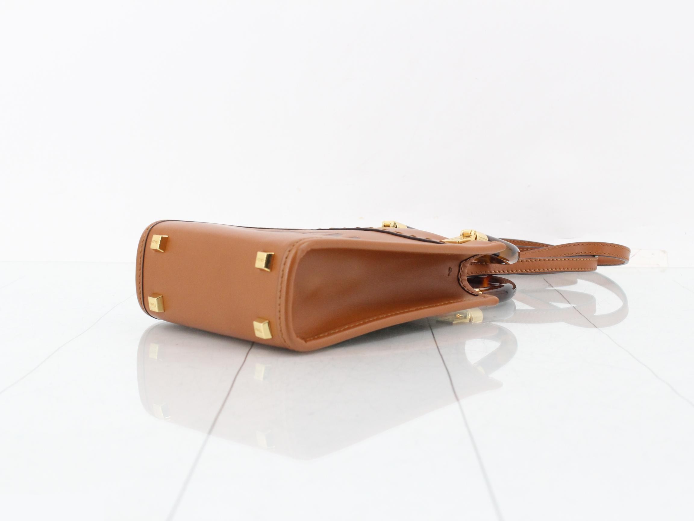 Sunshine Leather 2-Way Shoulder/Handbag, Brown — view 6
