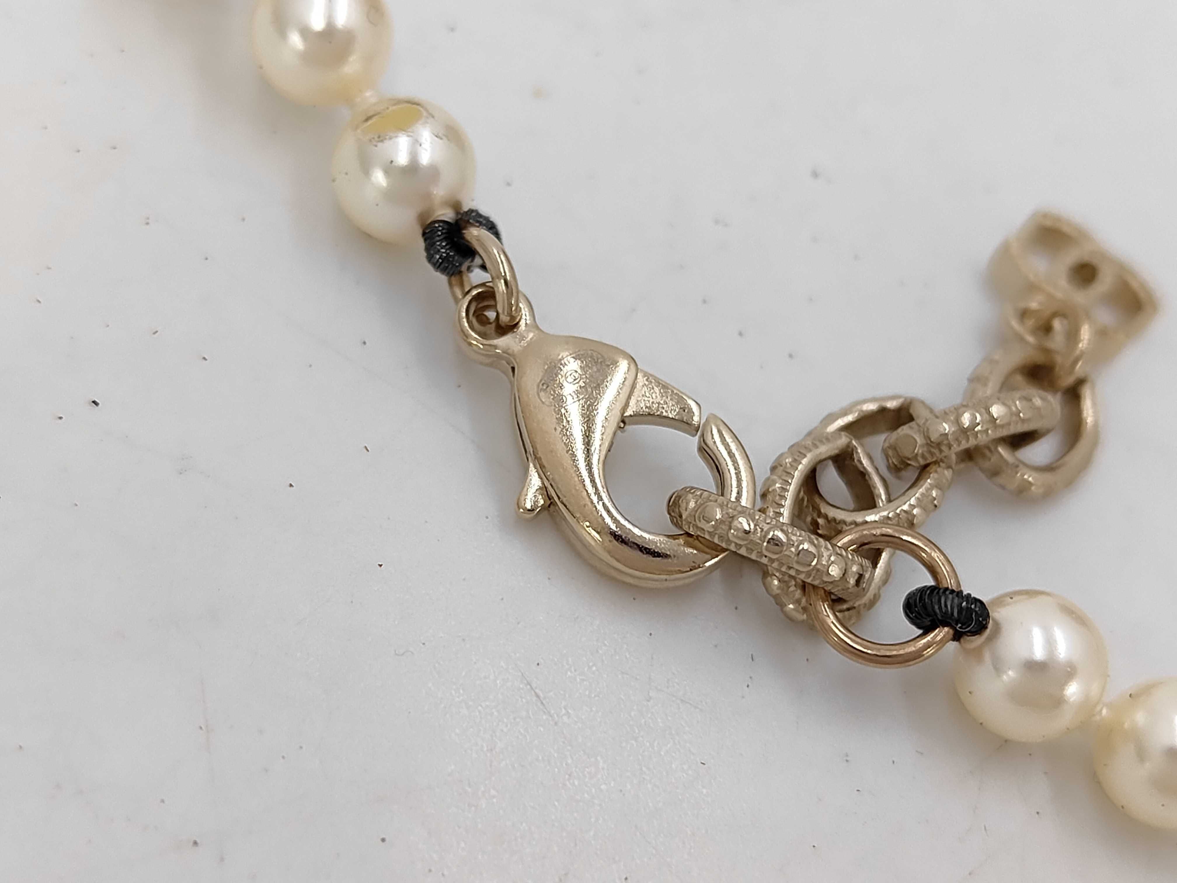 Faux Pearl Coco Mark Necklace A14B Necklace — view 4