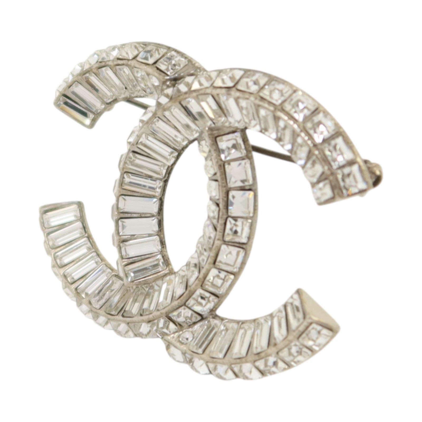 Baguette Crystal Logo Brooch — view 2