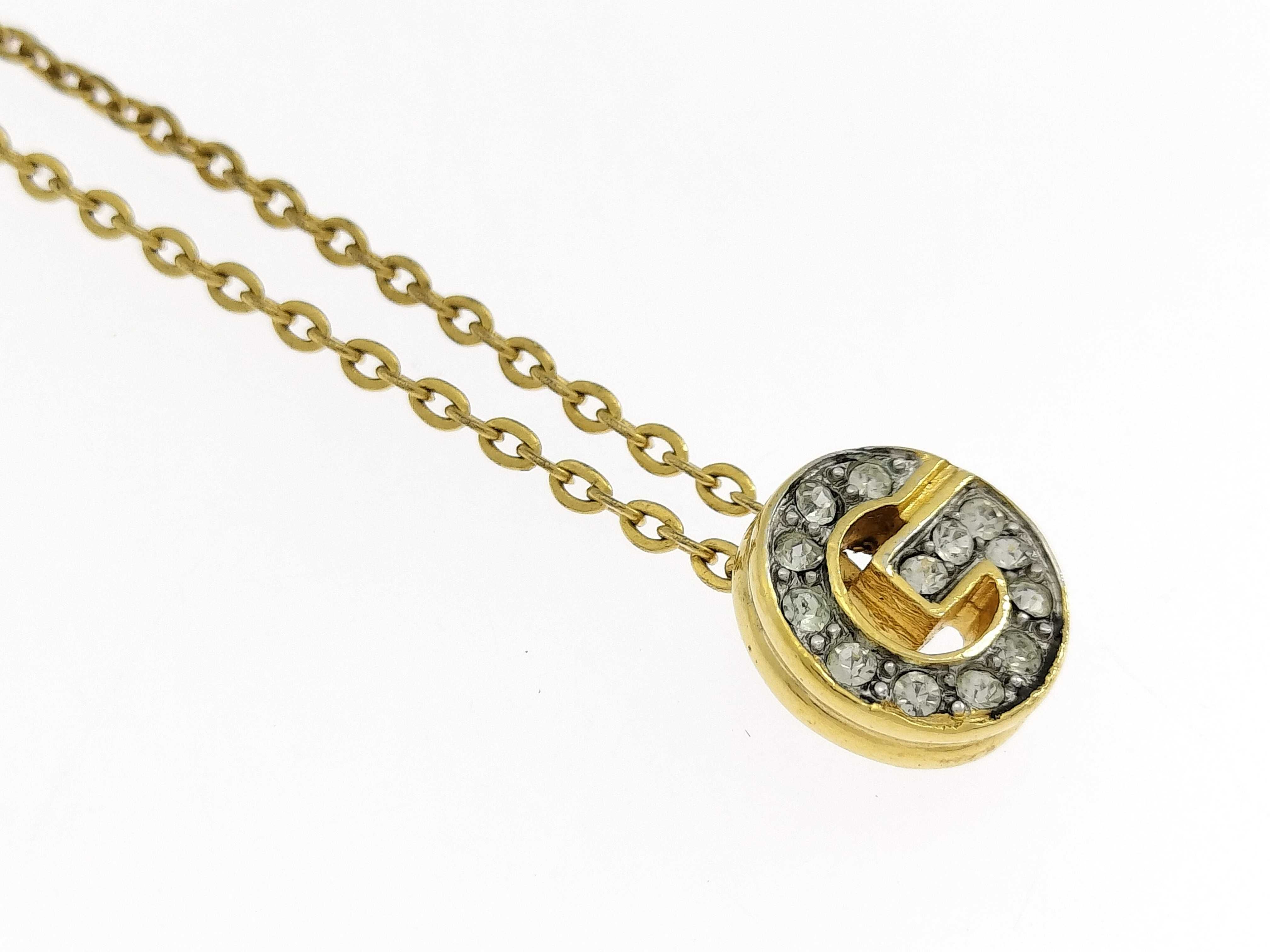 necklace with rhinestones and logo. — view 2
