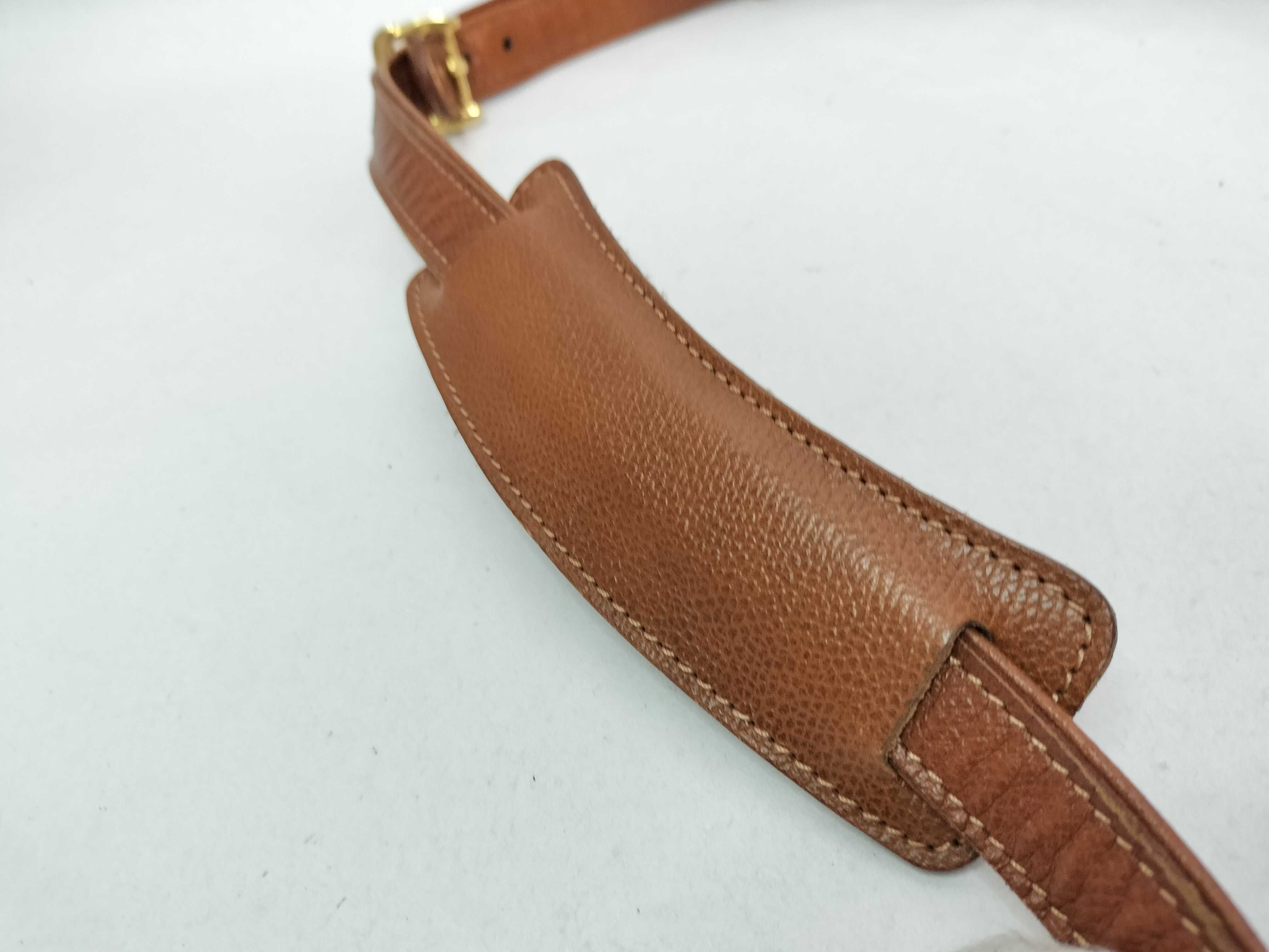 2-Way Business Bag Briefcase Leather Brown Gold Hardware Business Bag — view 8