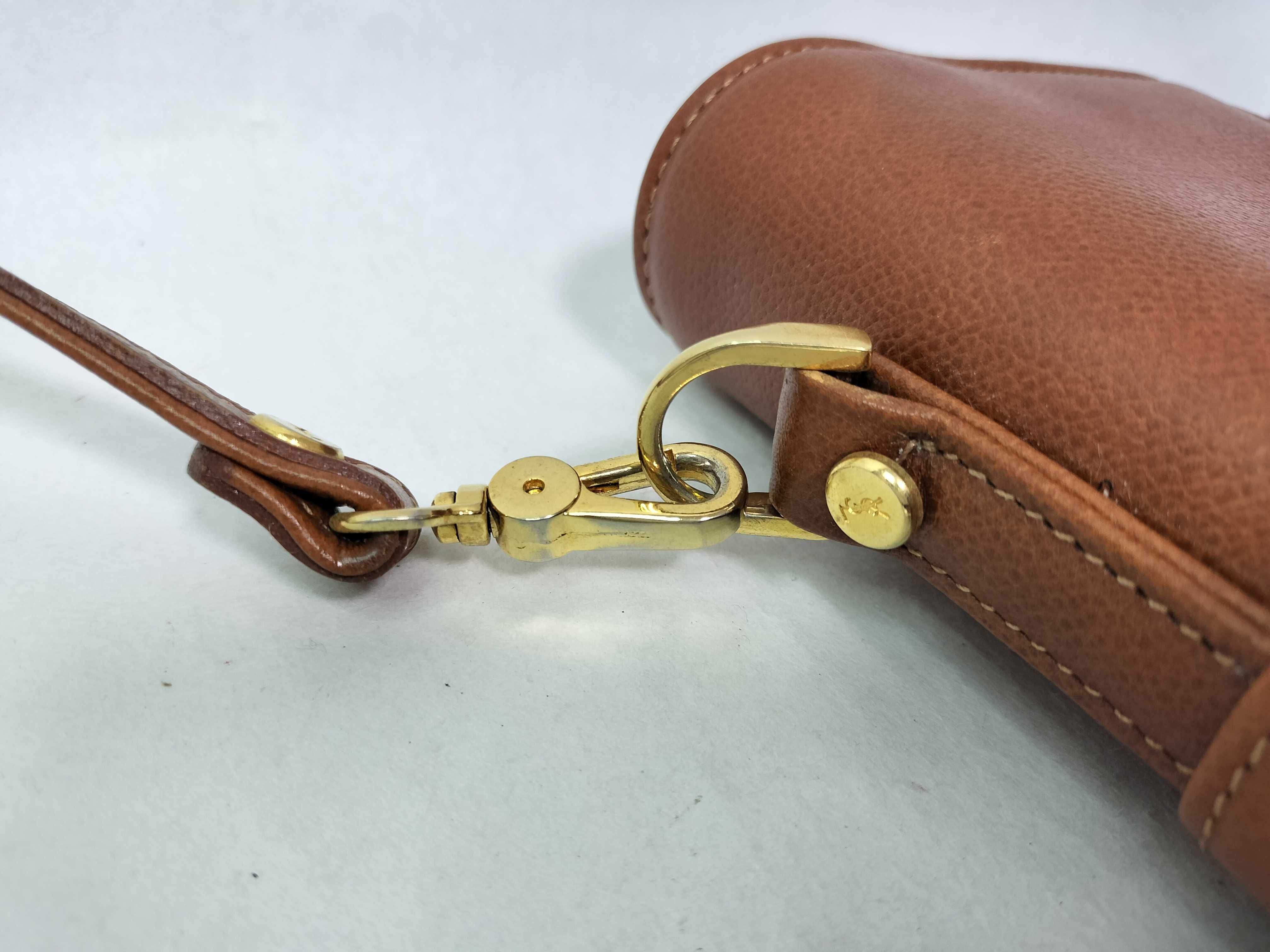 2-Way Business Bag Briefcase Leather Brown Gold Hardware Business Bag — view 10