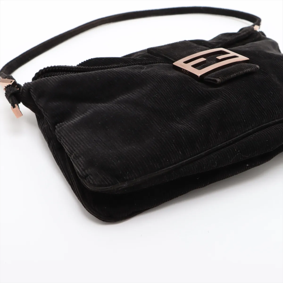 Mamma Bucket Corduroy Shoulder Bag Black — view 4