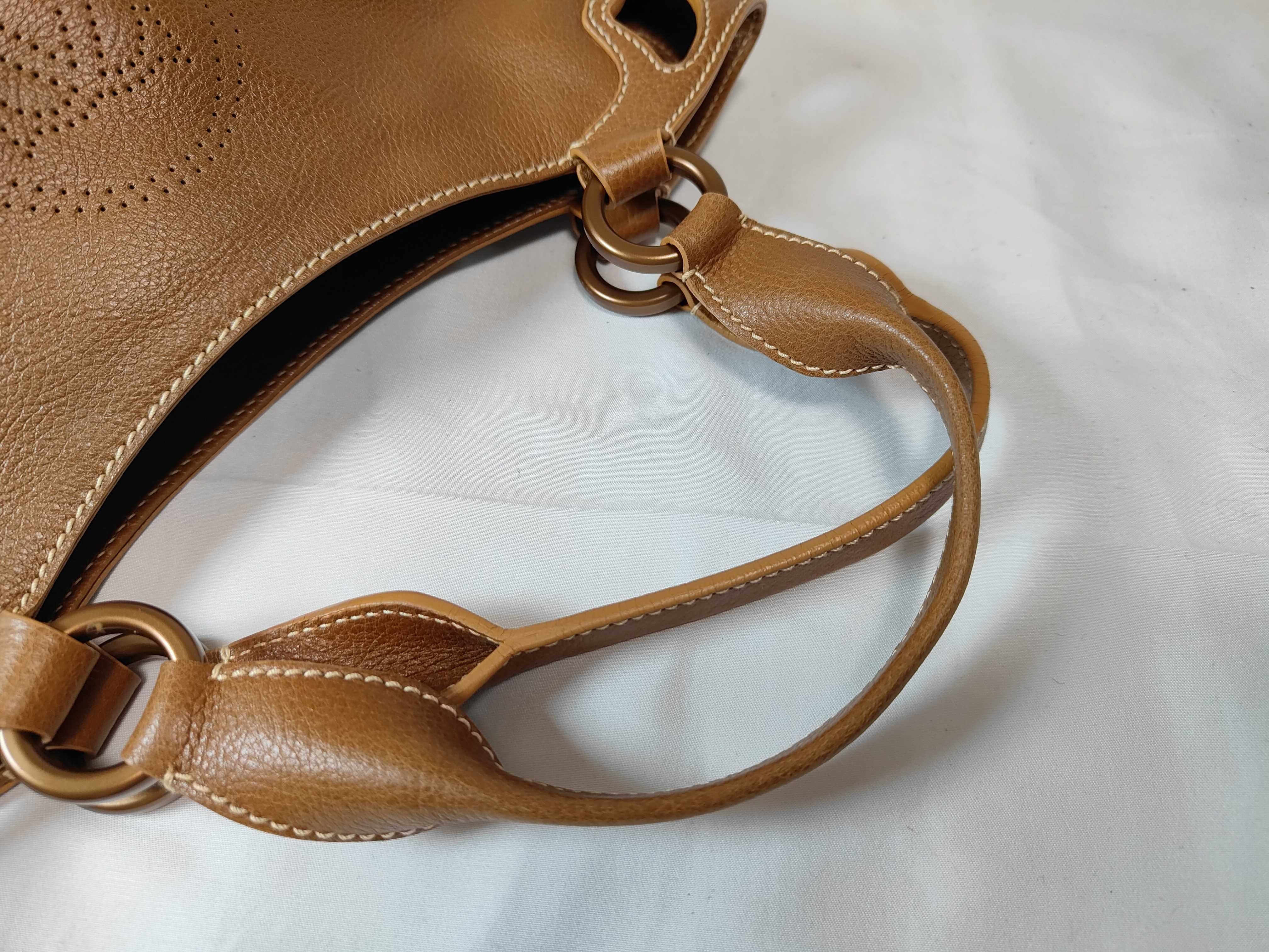 Marcello Leather Handbag, Brown — view 3
