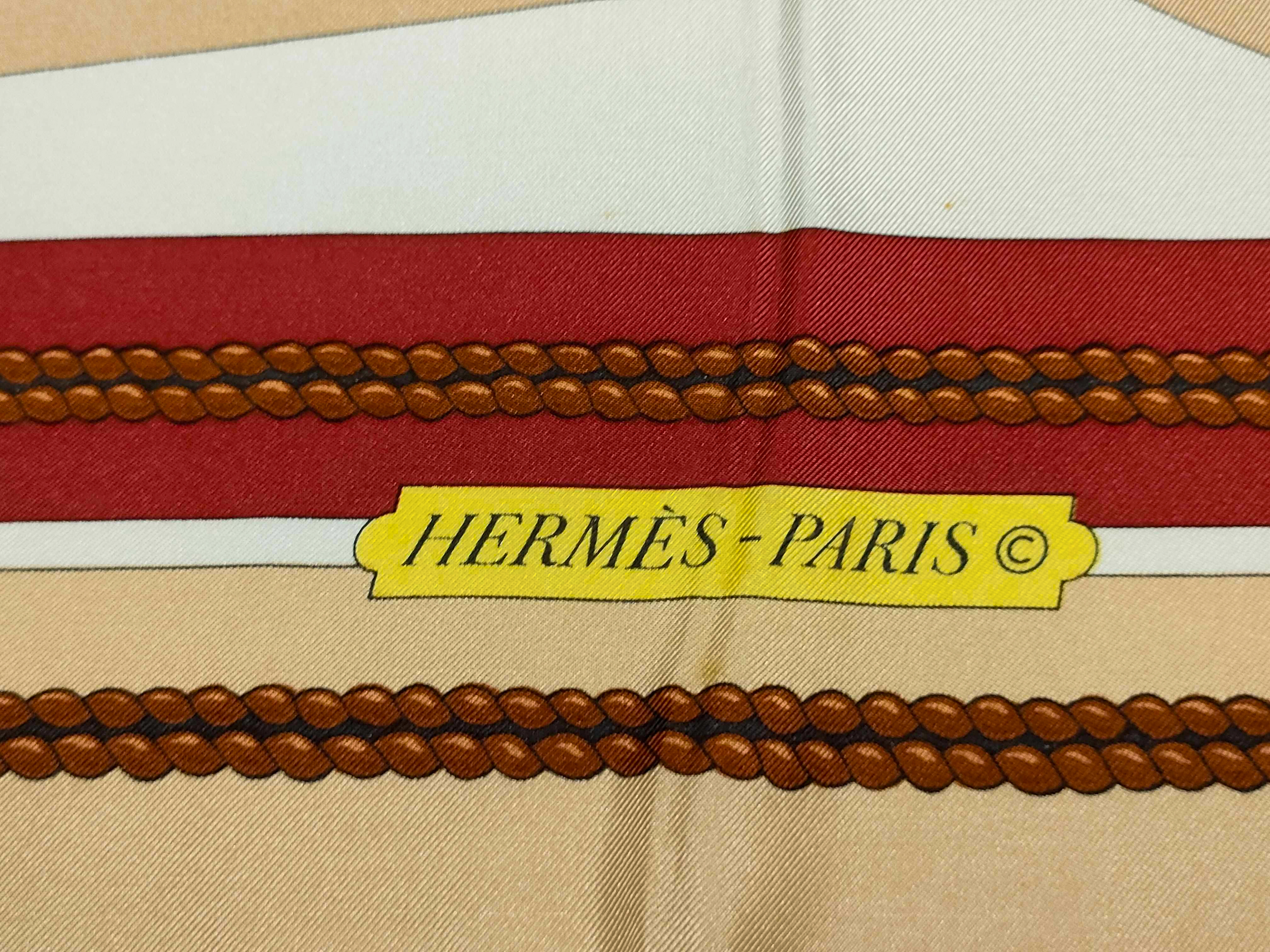 Carre 90 CHATEAUX DARRIERE (Chateau Darriere) Julie Abadi Silk Beige (Other Accessories) — view 3