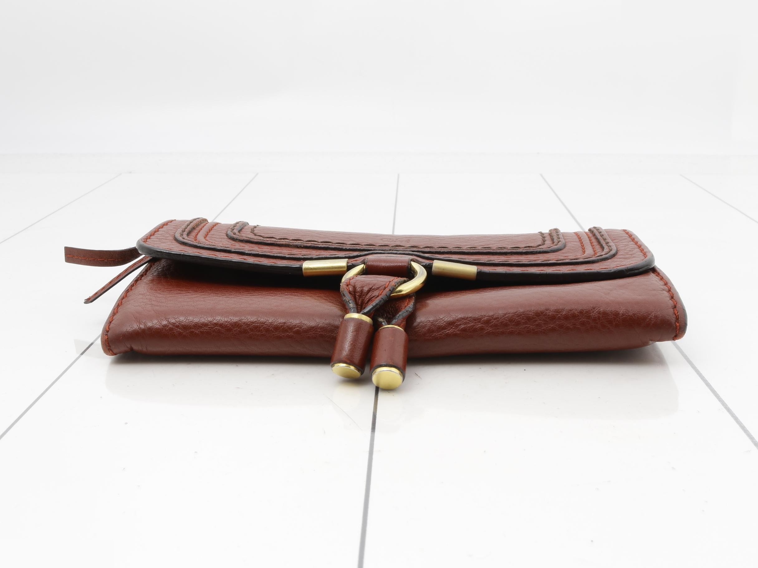 Leather bi-fold long wallet — view 3