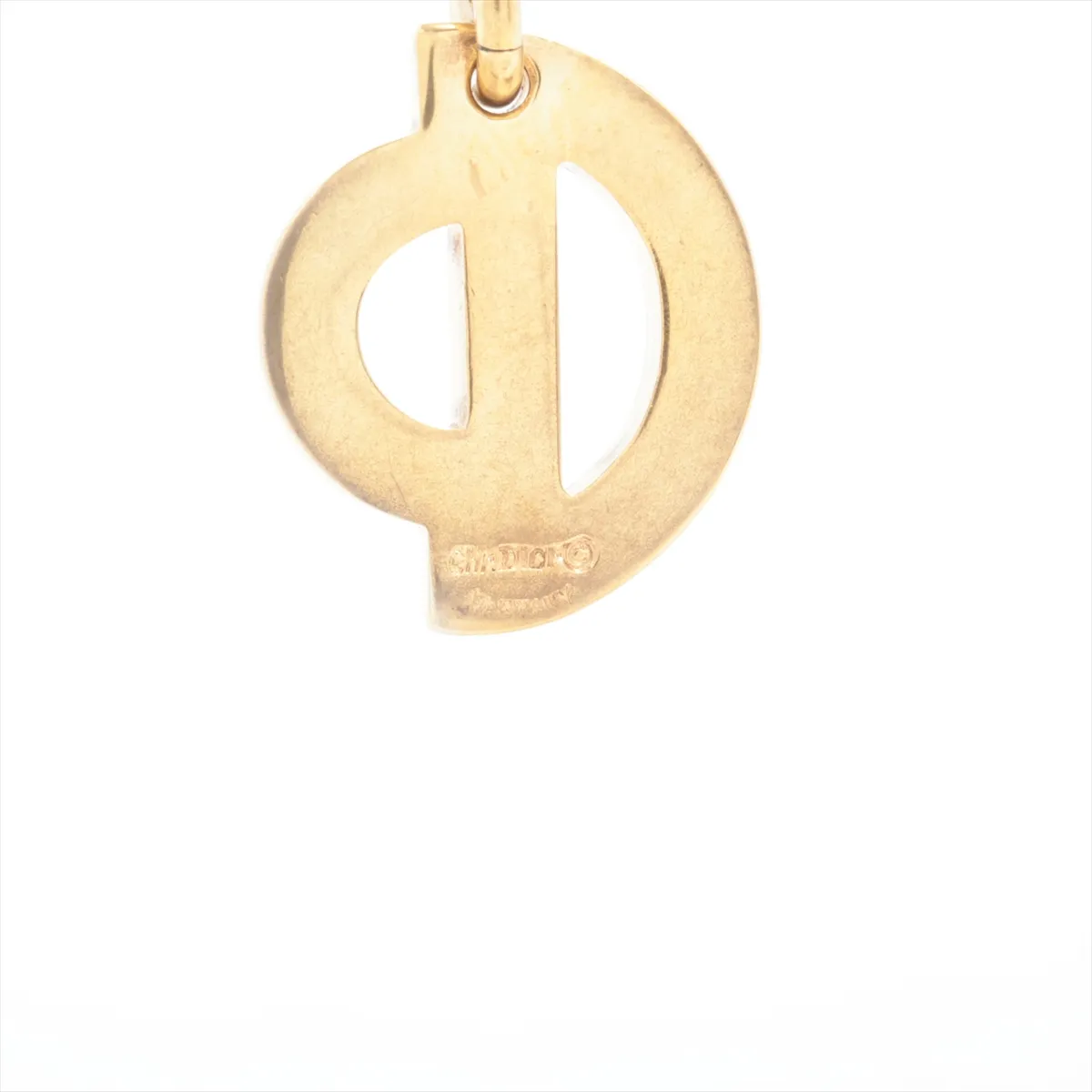 CD logo necklace, GP gold. Shows signs of wear, — view 4