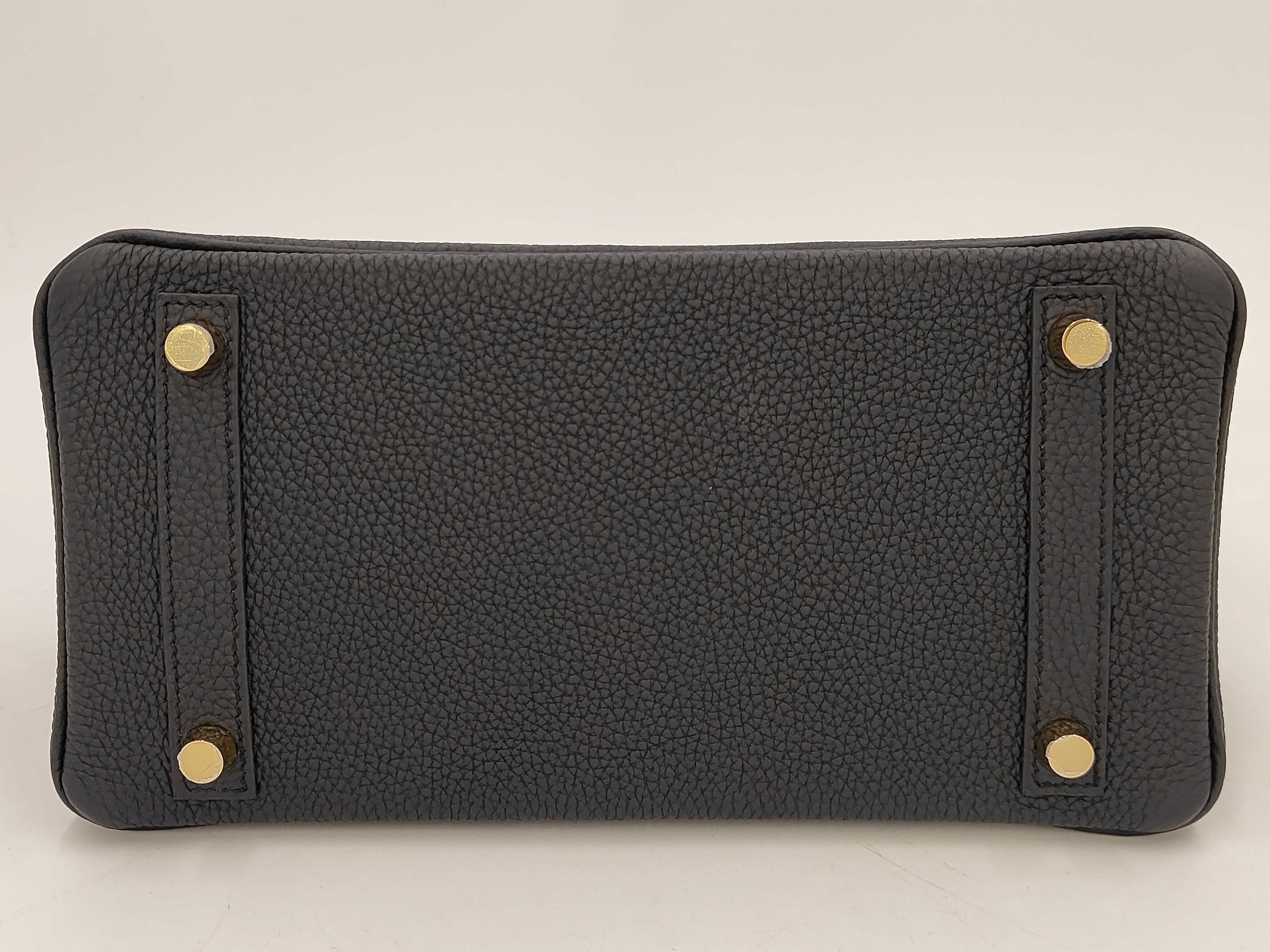 Birkin 25 Togo Black Gold Hardware B Stamp Handbag — view 3